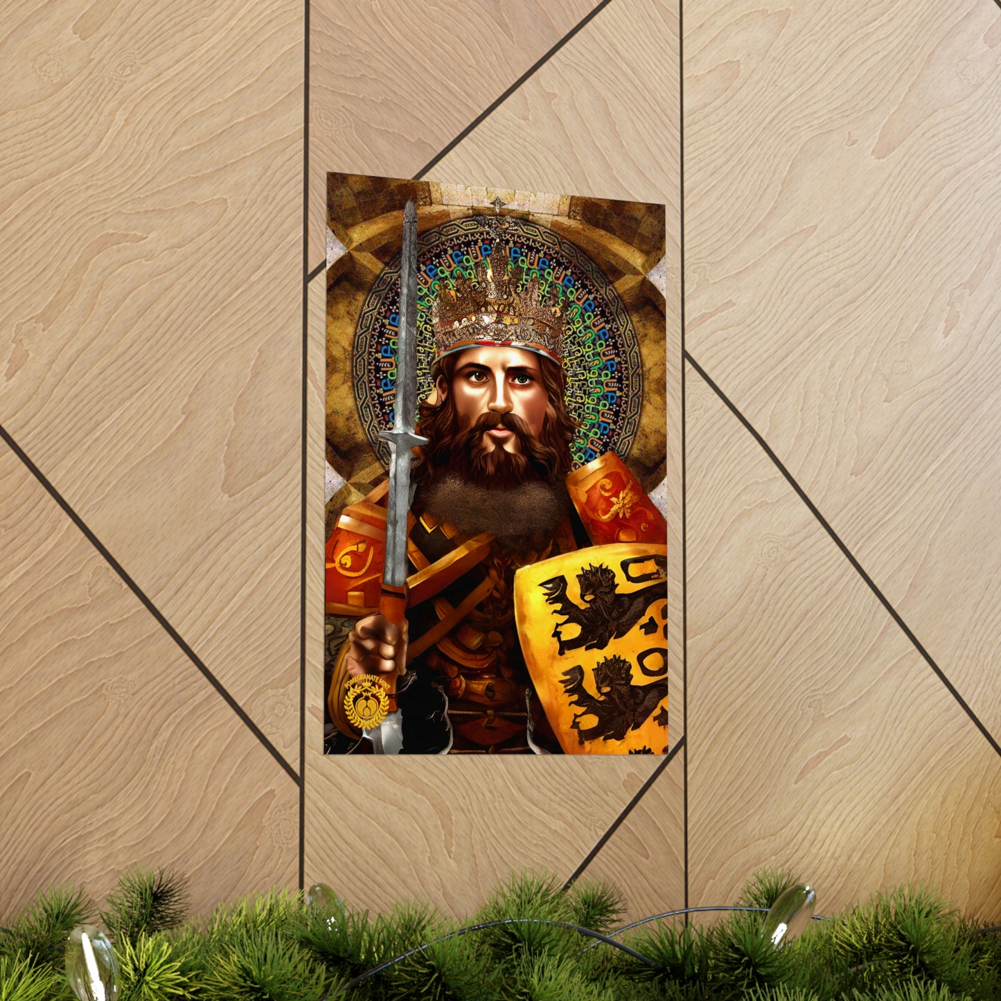 Leo the Lion King of Cilicia Premium Matte Vertical Poster Pomegranate Mint