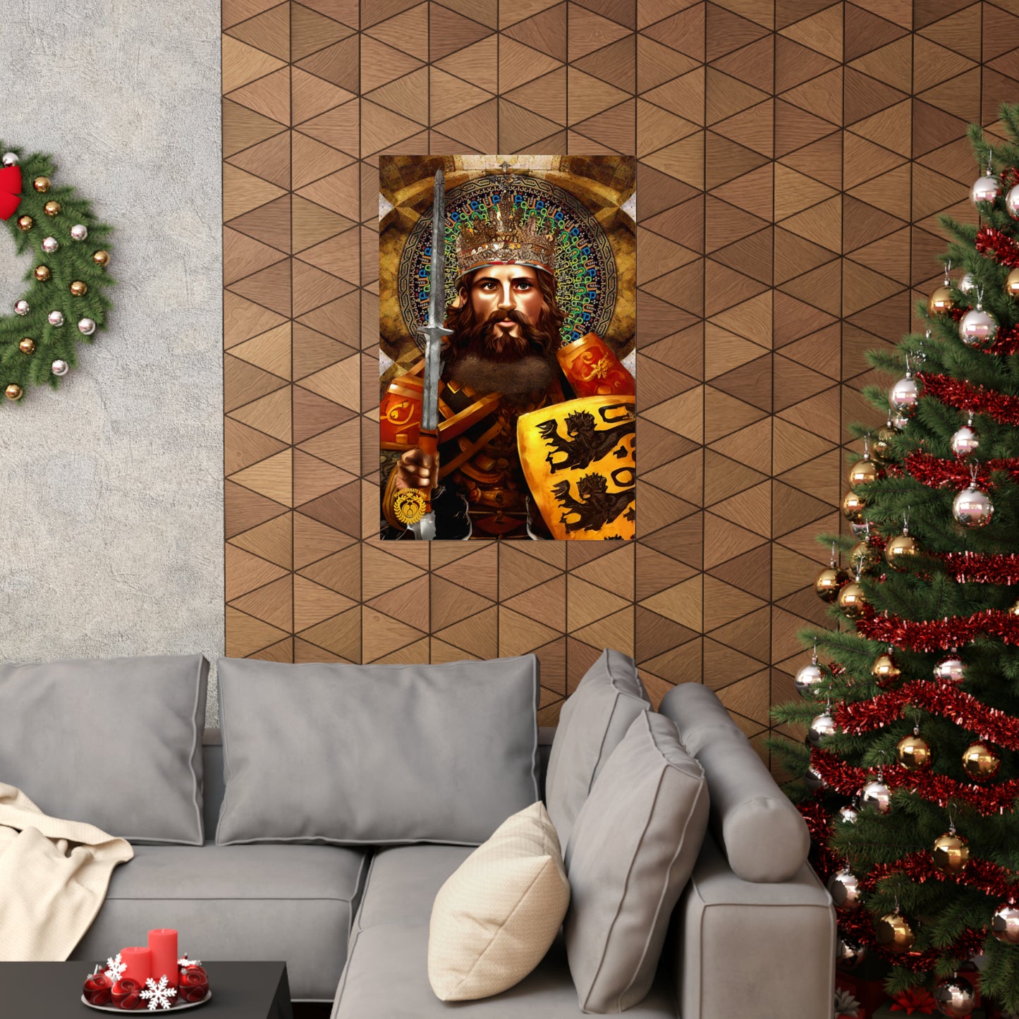 Leo the Lion King of Cilicia Premium Matte Vertical Poster Pomegranate Mint
