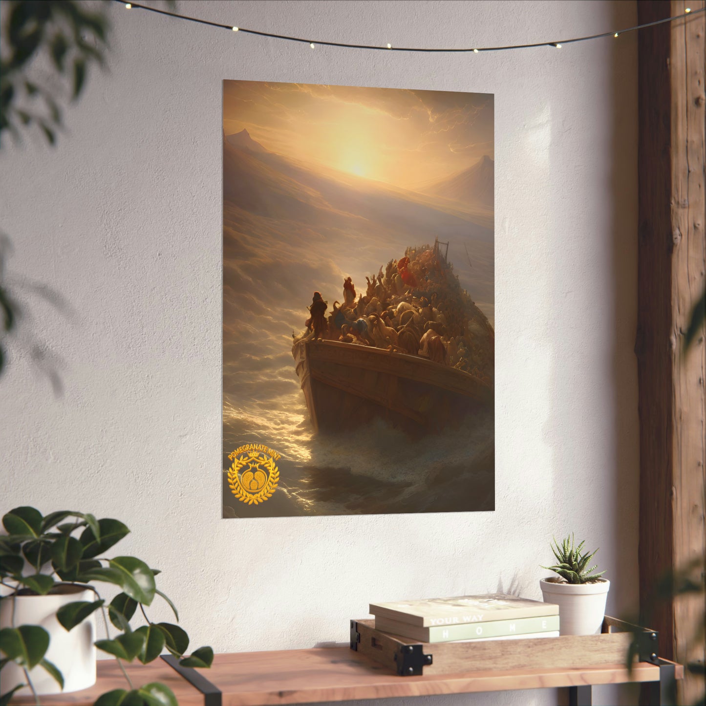Noah's Ark Premium Matte Vertical Poster Pomegranate Mint