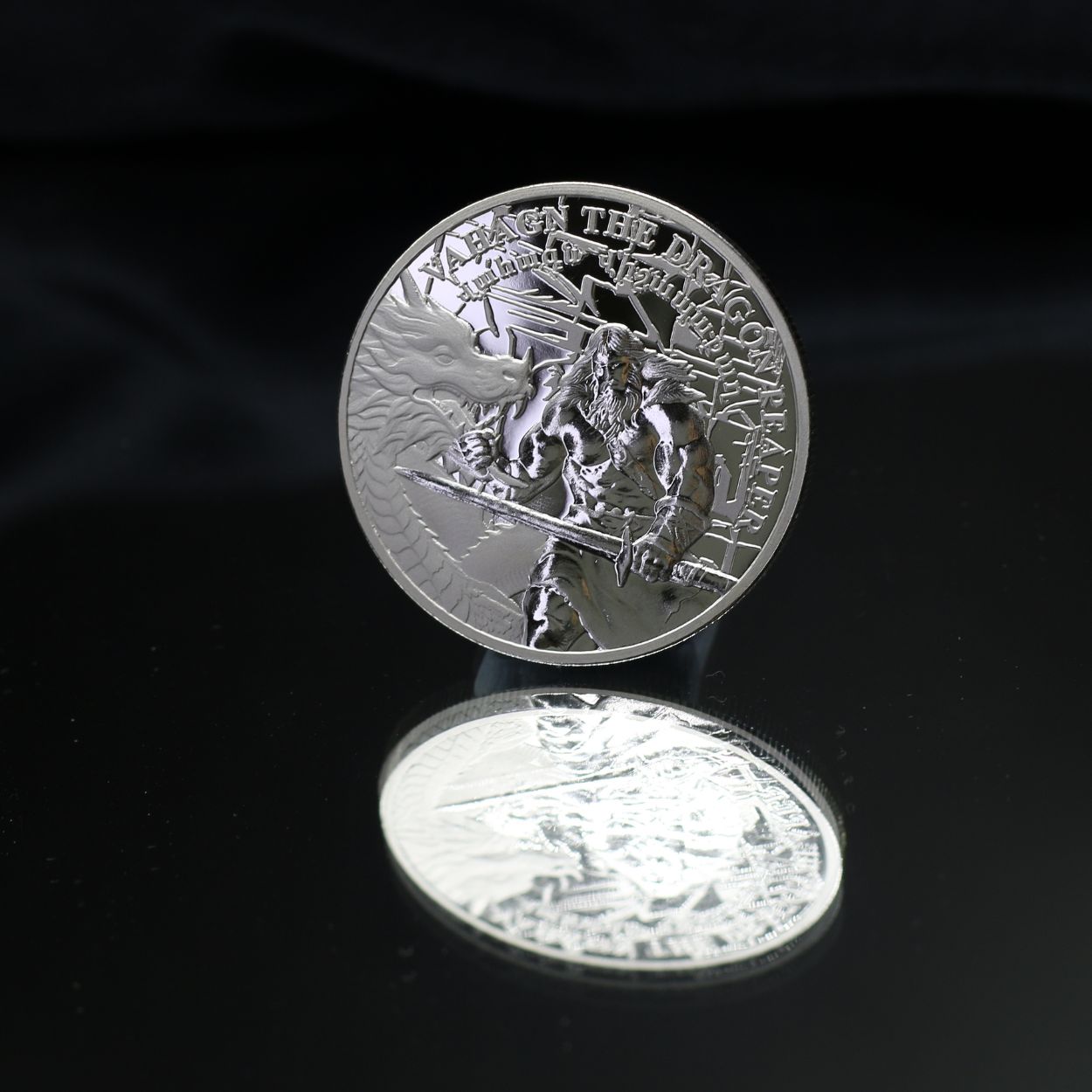 (NEW) 2025 Vahagn the Dragon Reaper 1 oz Silver Proof Coin Pomegranate Mint