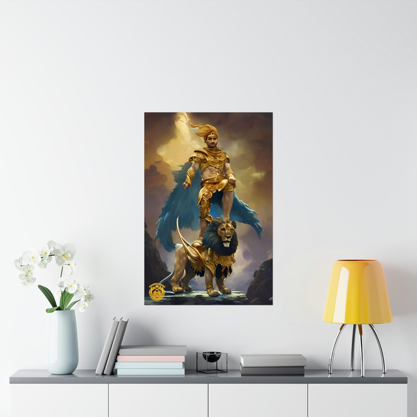 Gods of Urartu, Khaldi Premium Matte Vertical Poster Pomegranate Mint