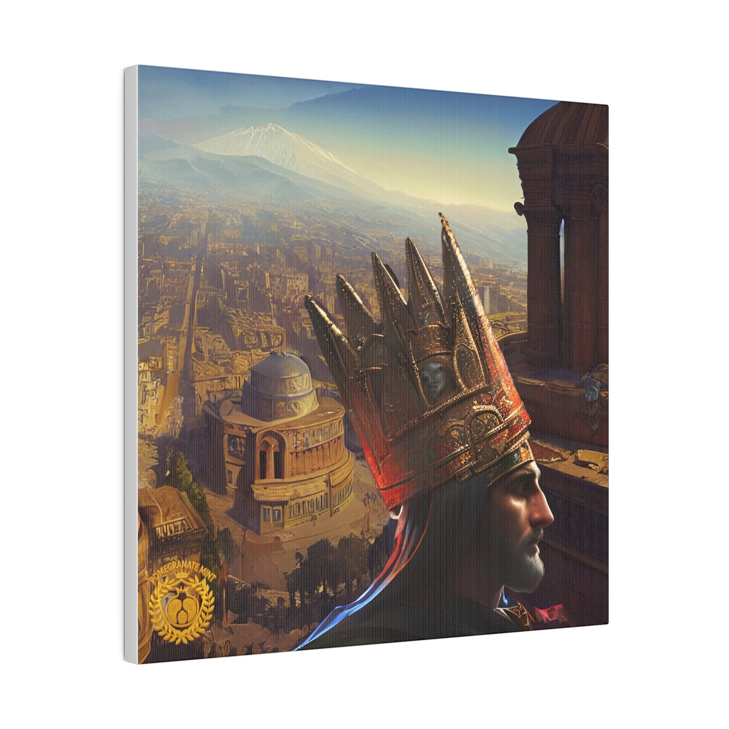 Tigranes the Great Matte Canvas, Stretched, 0.75" Pomegranate Mint