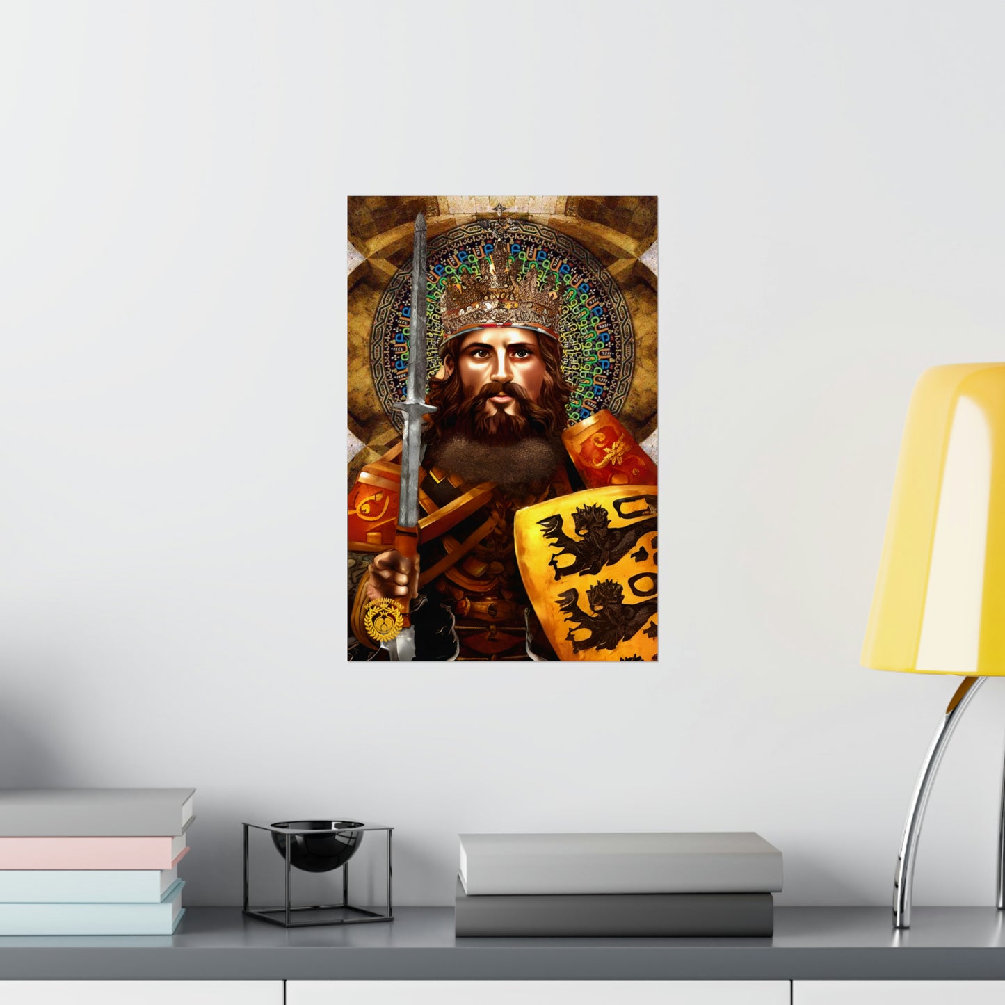 Leo the Lion King of Cilicia Premium Matte Vertical Poster Pomegranate Mint