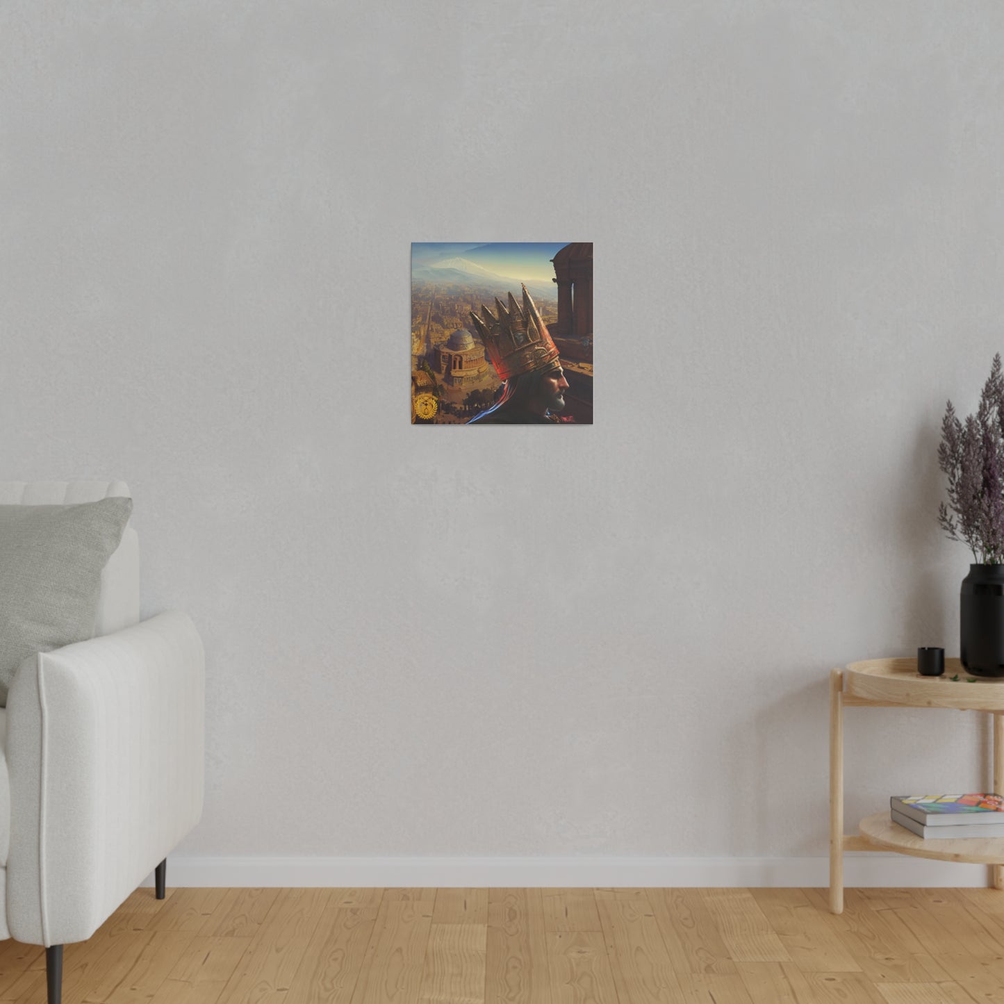 Tigranes the Great Matte Canvas, Stretched, 0.75" Pomegranate Mint