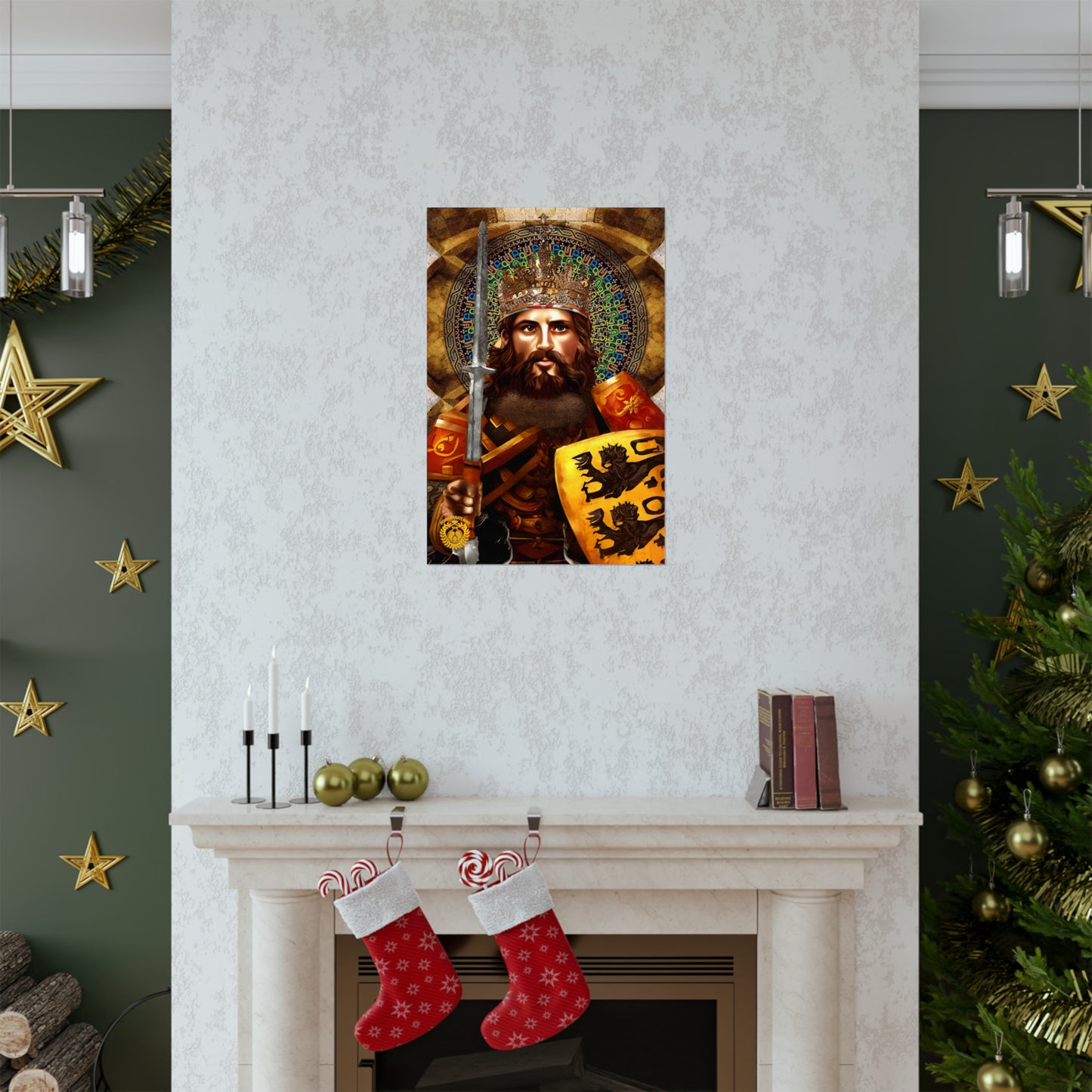 Leo the Lion King of Cilicia Premium Matte Vertical Poster Pomegranate Mint
