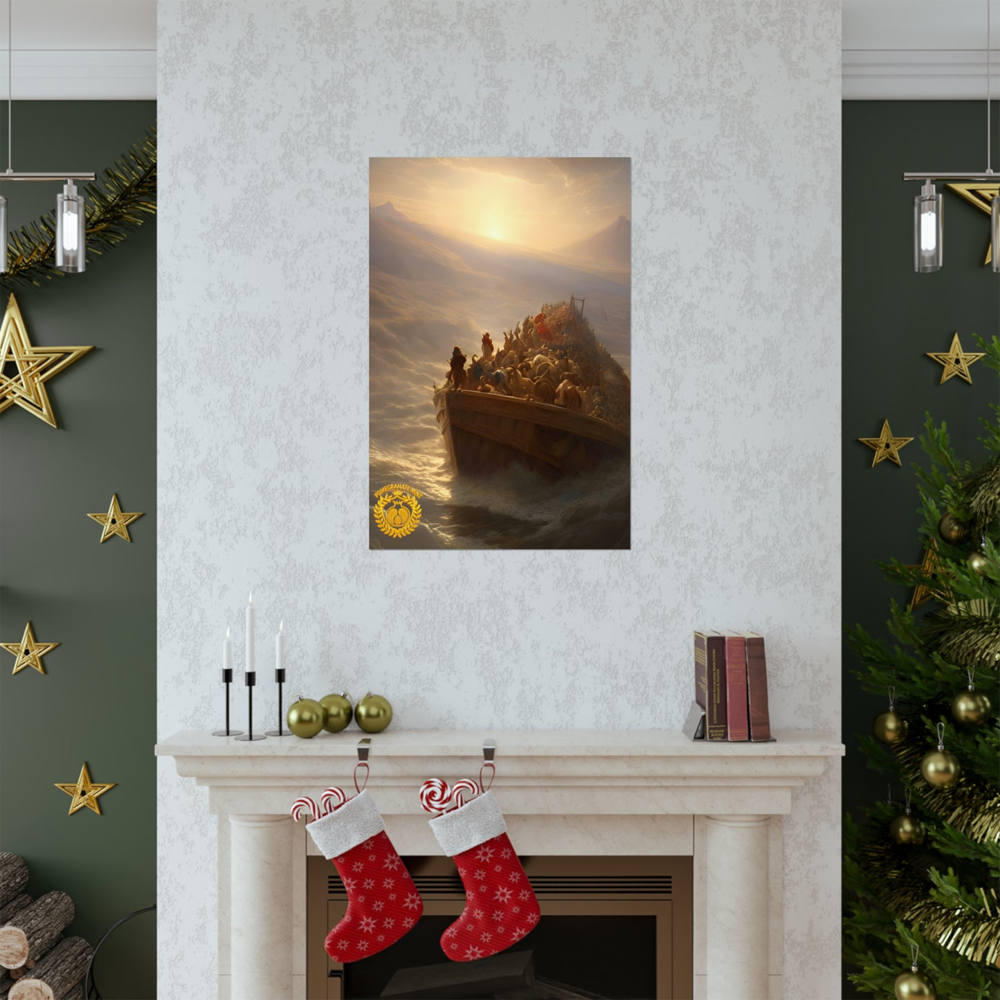 Noah's Ark Premium Matte Vertical Poster Pomegranate Mint
