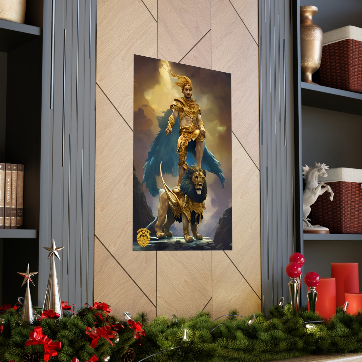 Gods of Urartu, Khaldi Premium Matte Vertical Poster Pomegranate Mint
