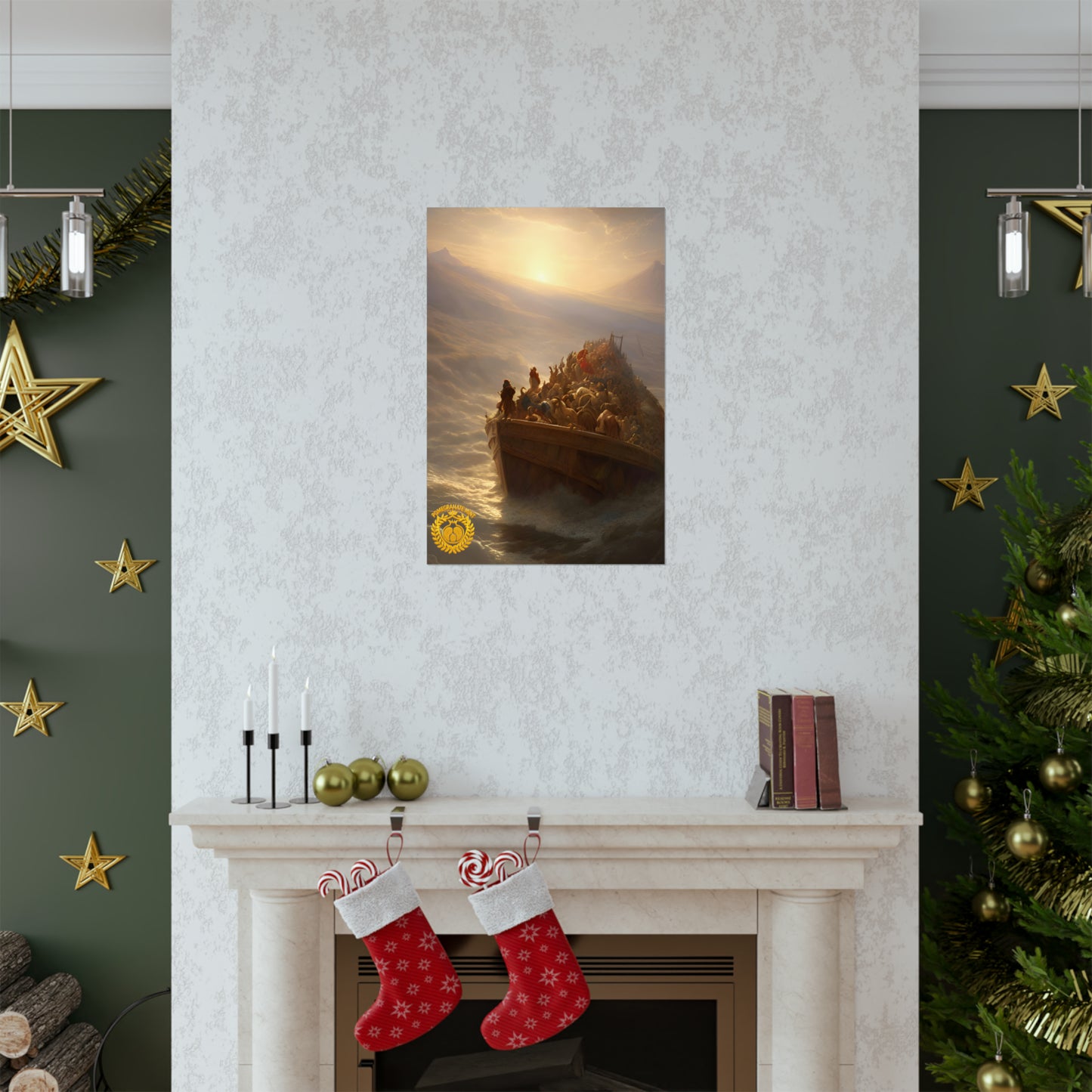 Noah's Ark Premium Matte Vertical Poster Pomegranate Mint