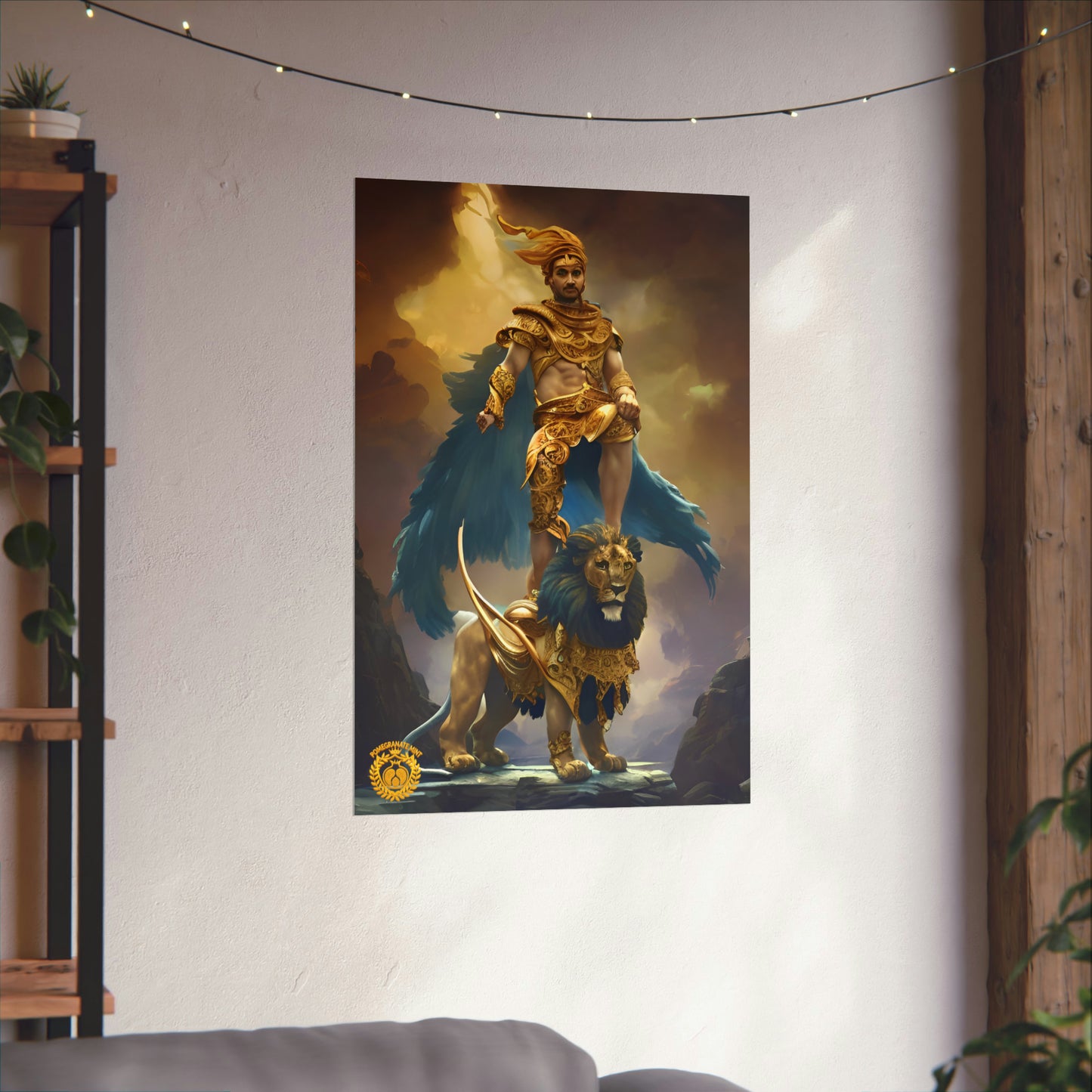 Gods of Urartu, Khaldi Premium Matte Vertical Poster Pomegranate Mint