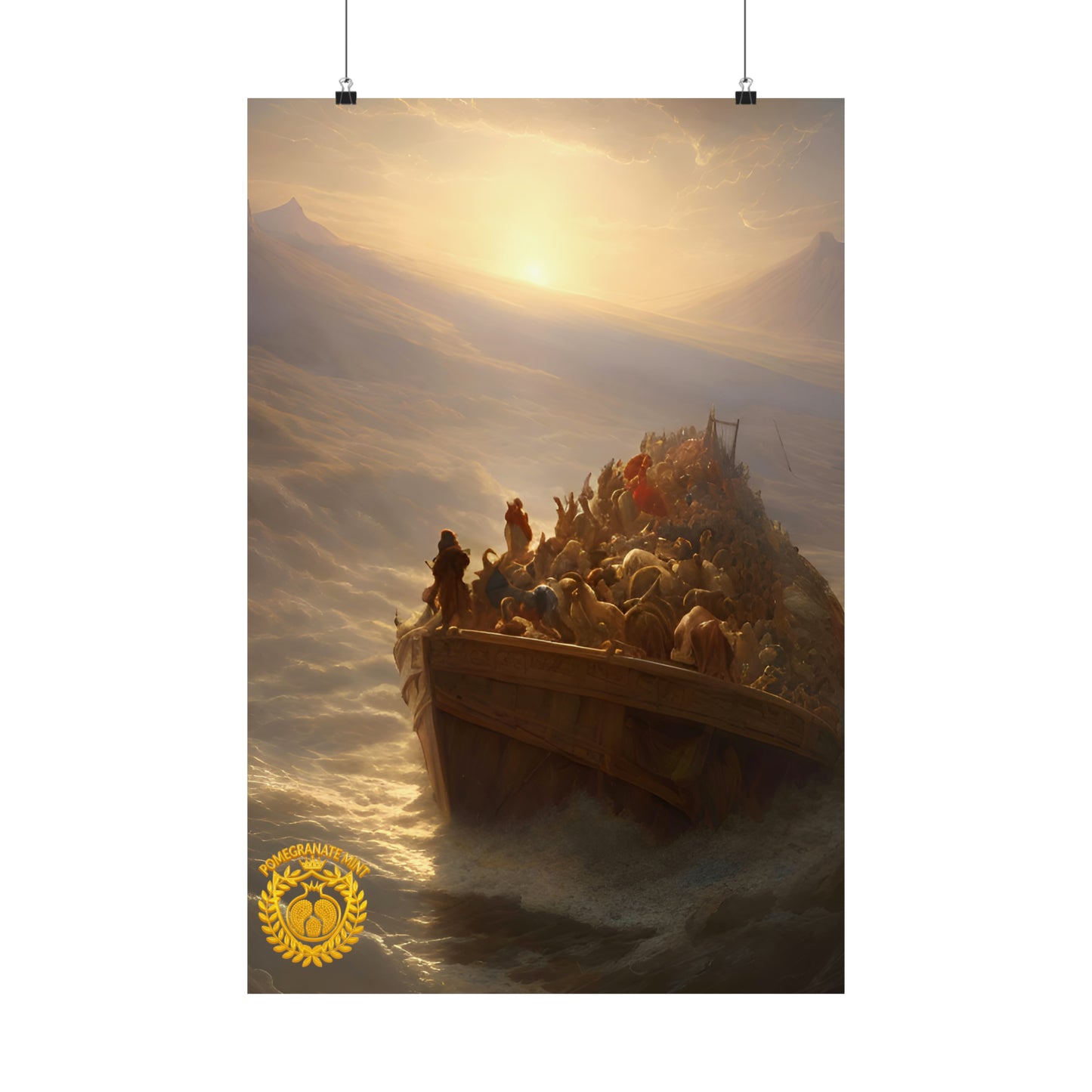 Noah's Ark Premium Matte Vertical Poster Pomegranate Mint
