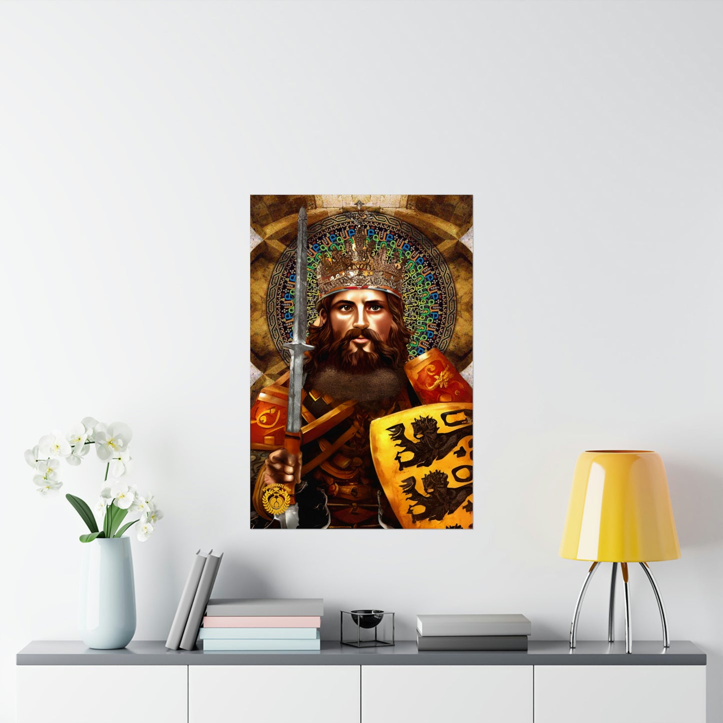 Leo the Lion King of Cilicia Premium Matte Vertical Poster Pomegranate Mint