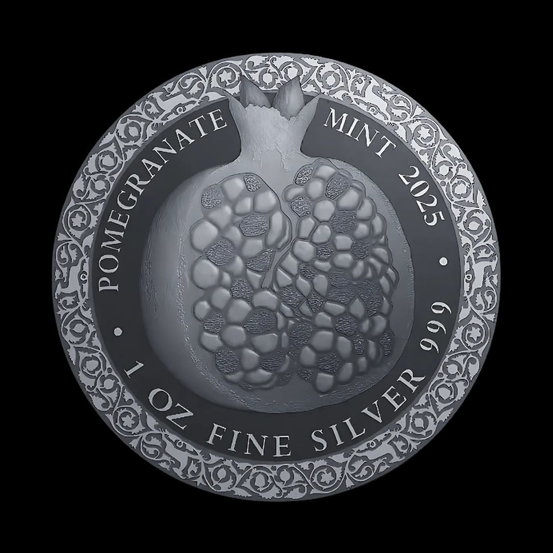 (NEW) 2025 Vahagn the Dragon Reaper 1 oz Silver Proof Coin Pomegranate Mint