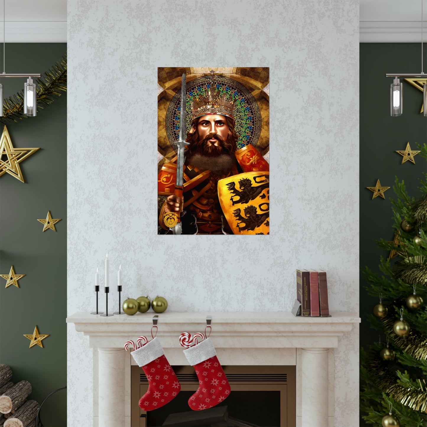 Leo the Lion King of Cilicia Premium Matte Vertical Poster Pomegranate Mint