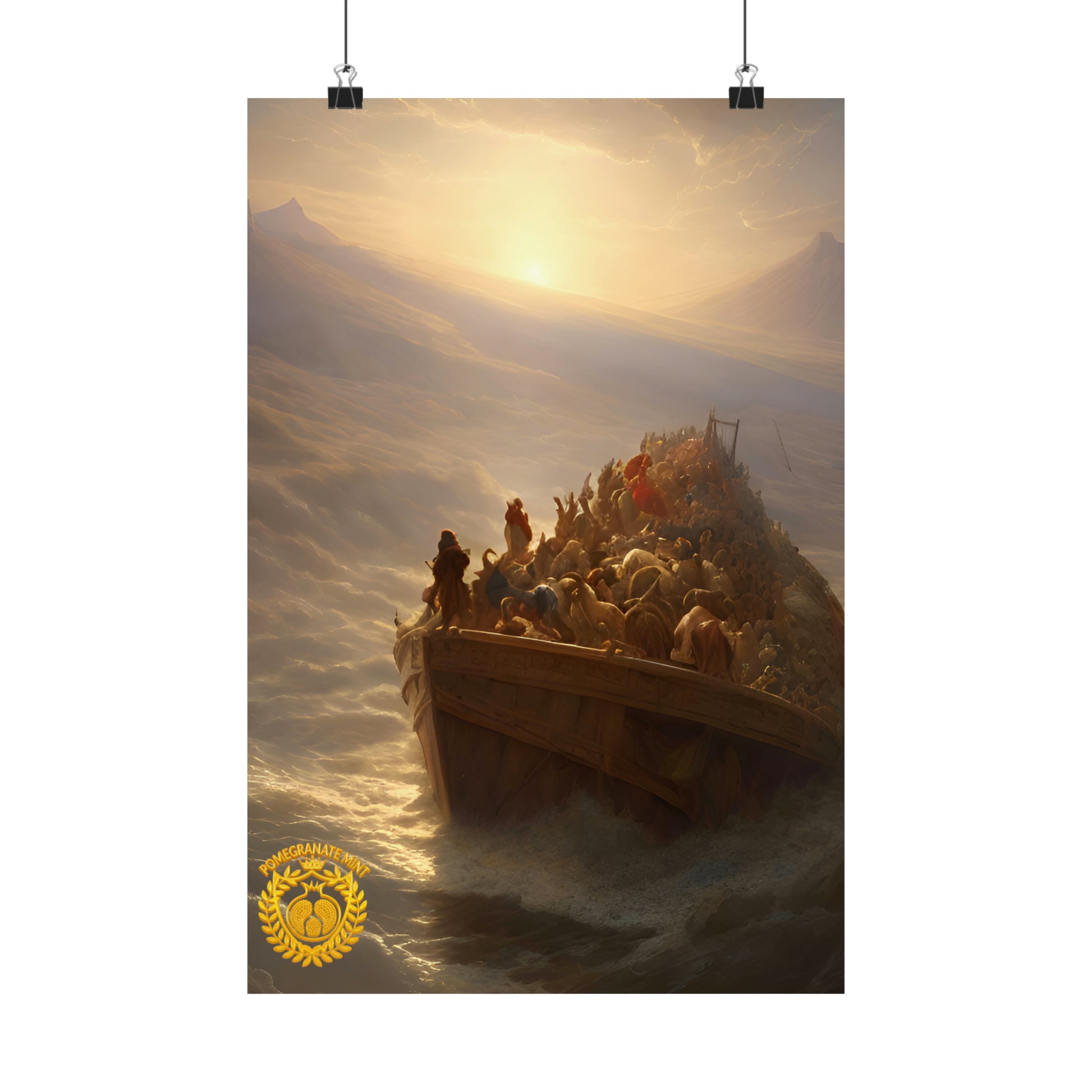 Noah's Ark Premium Matte Vertical Poster Pomegranate Mint