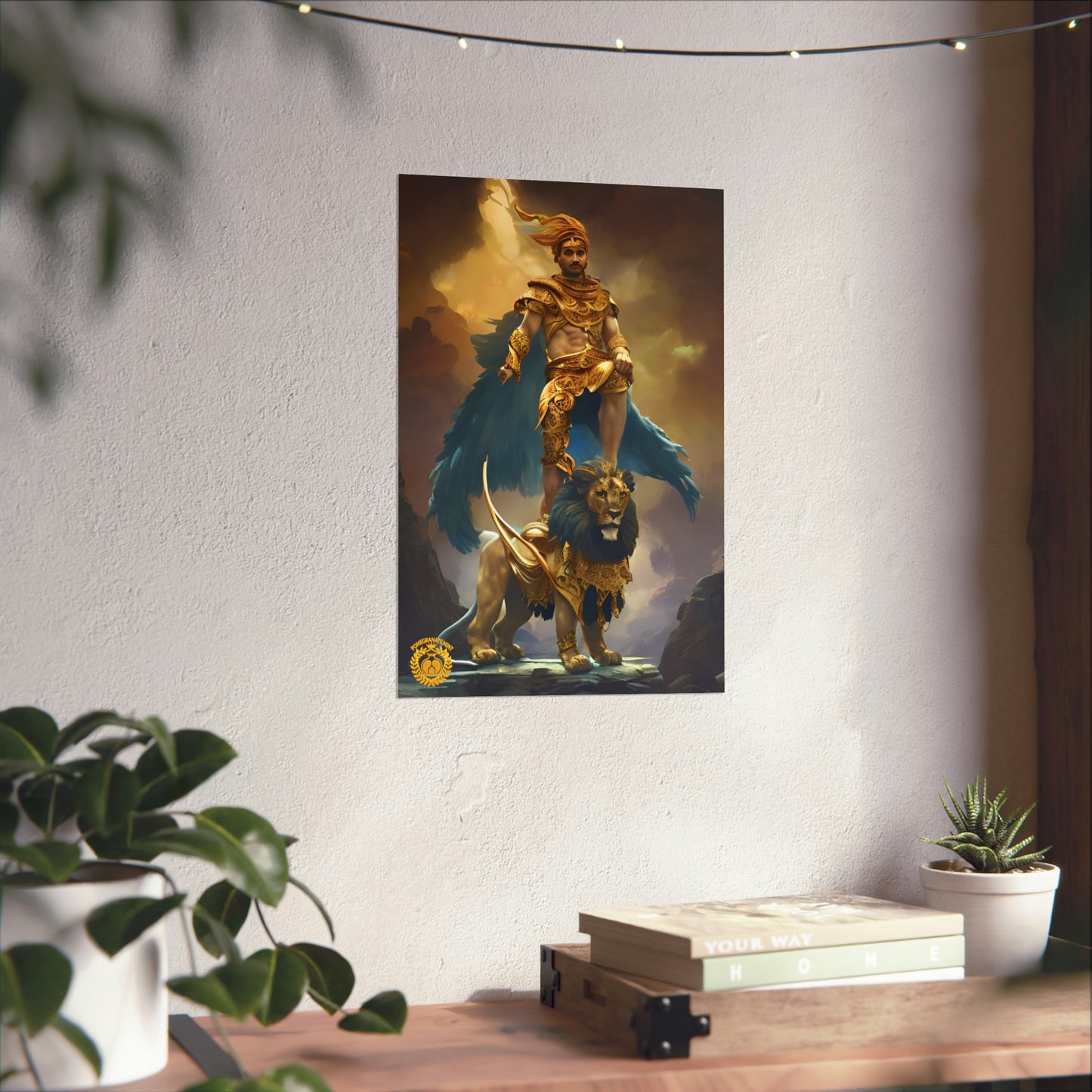 Gods of Urartu, Khaldi Premium Matte Vertical Poster Pomegranate Mint