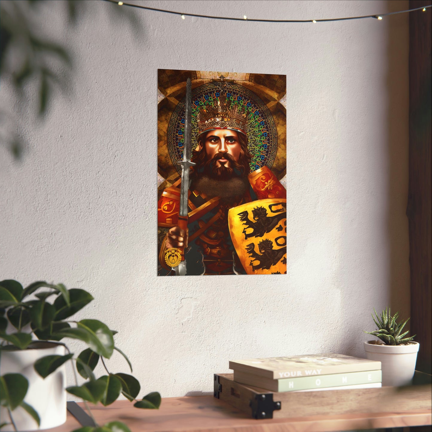 Leo the Lion King of Cilicia Premium Matte Vertical Poster Pomegranate Mint