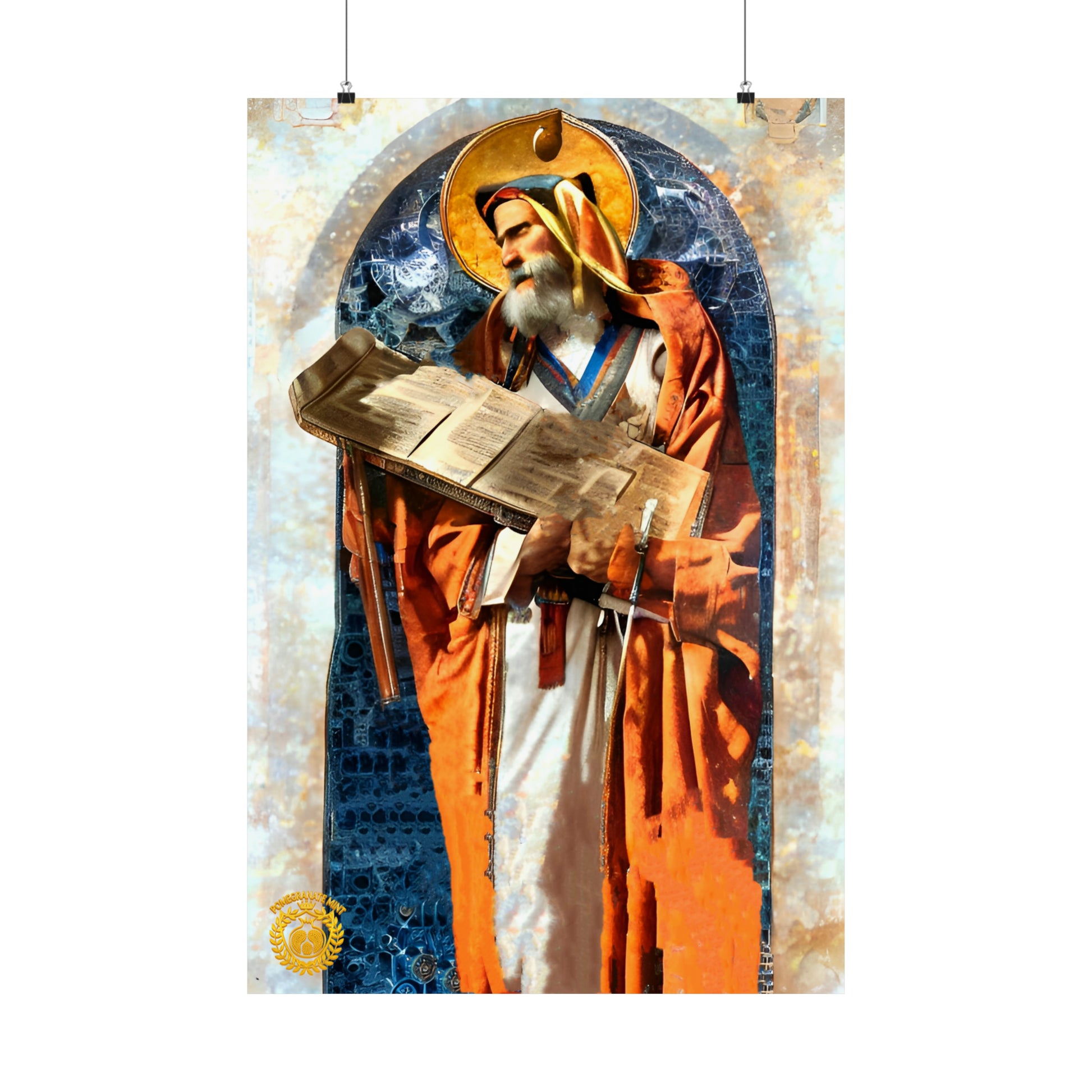 Mesrop Mashtots Premium Matte Vertical Poster Pomegranate Mint