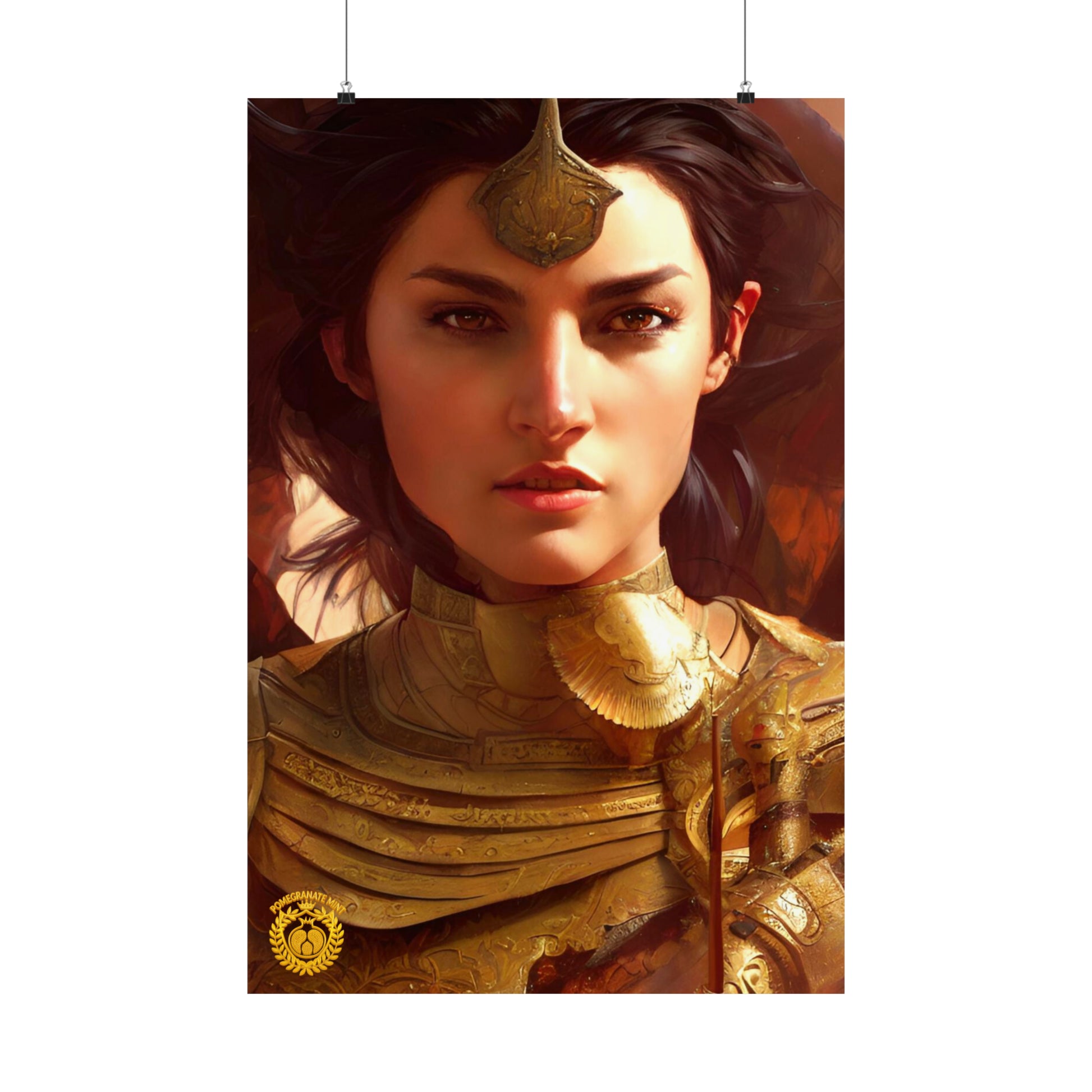 Warrior Queen Pharandzem of Armenia Premium Matte Vertical Poster Pomegranate Mint