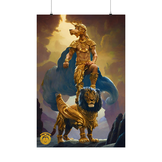 Gods of Urartu, Teisheba Premium Matte Vertical Poster Pomegranate Mint