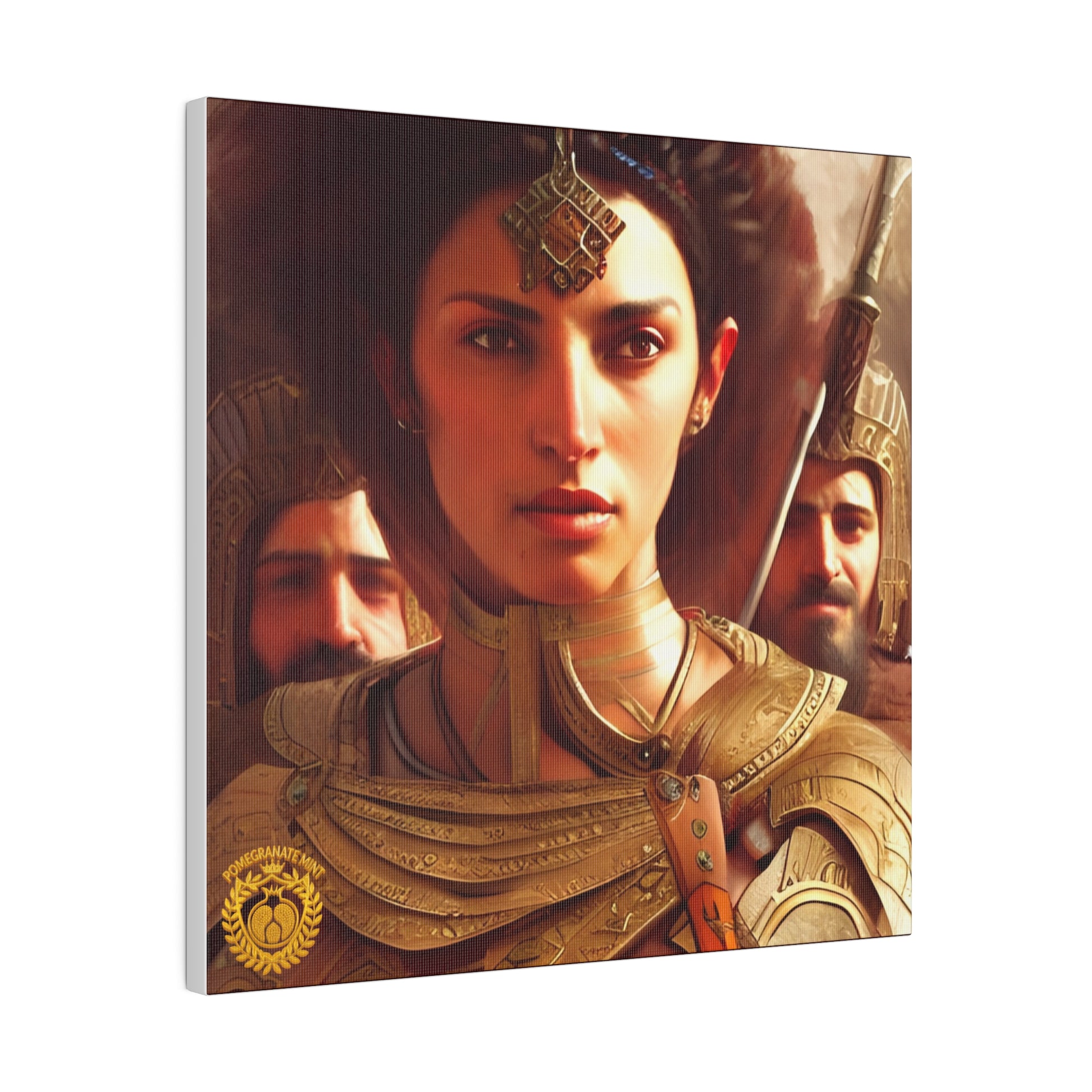 Warrior Queen Pharandzem of Armenia Matte Canvas, Stretched, 0.75" Pomegranate Mint