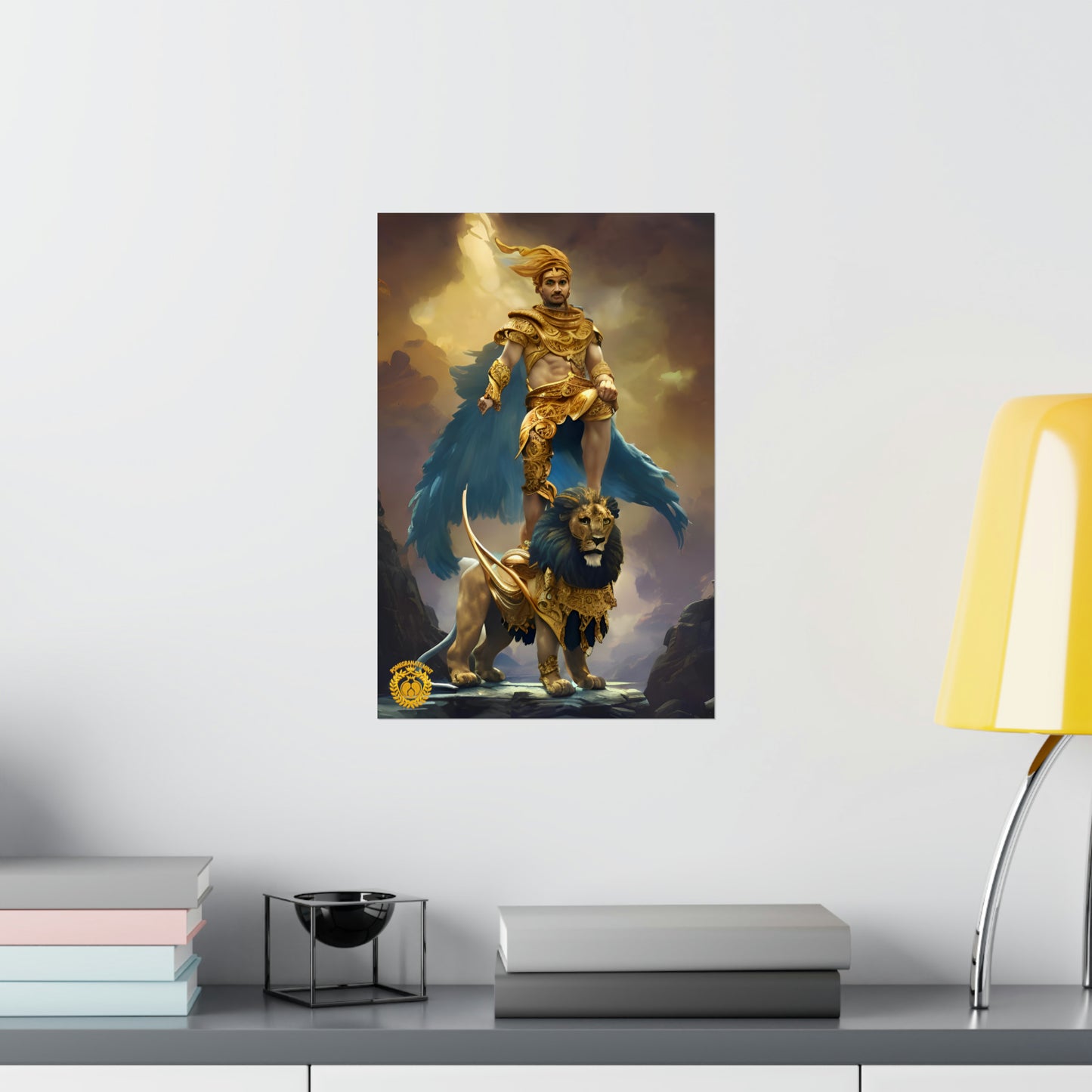 Gods of Urartu, Khaldi Premium Matte Vertical Poster Pomegranate Mint