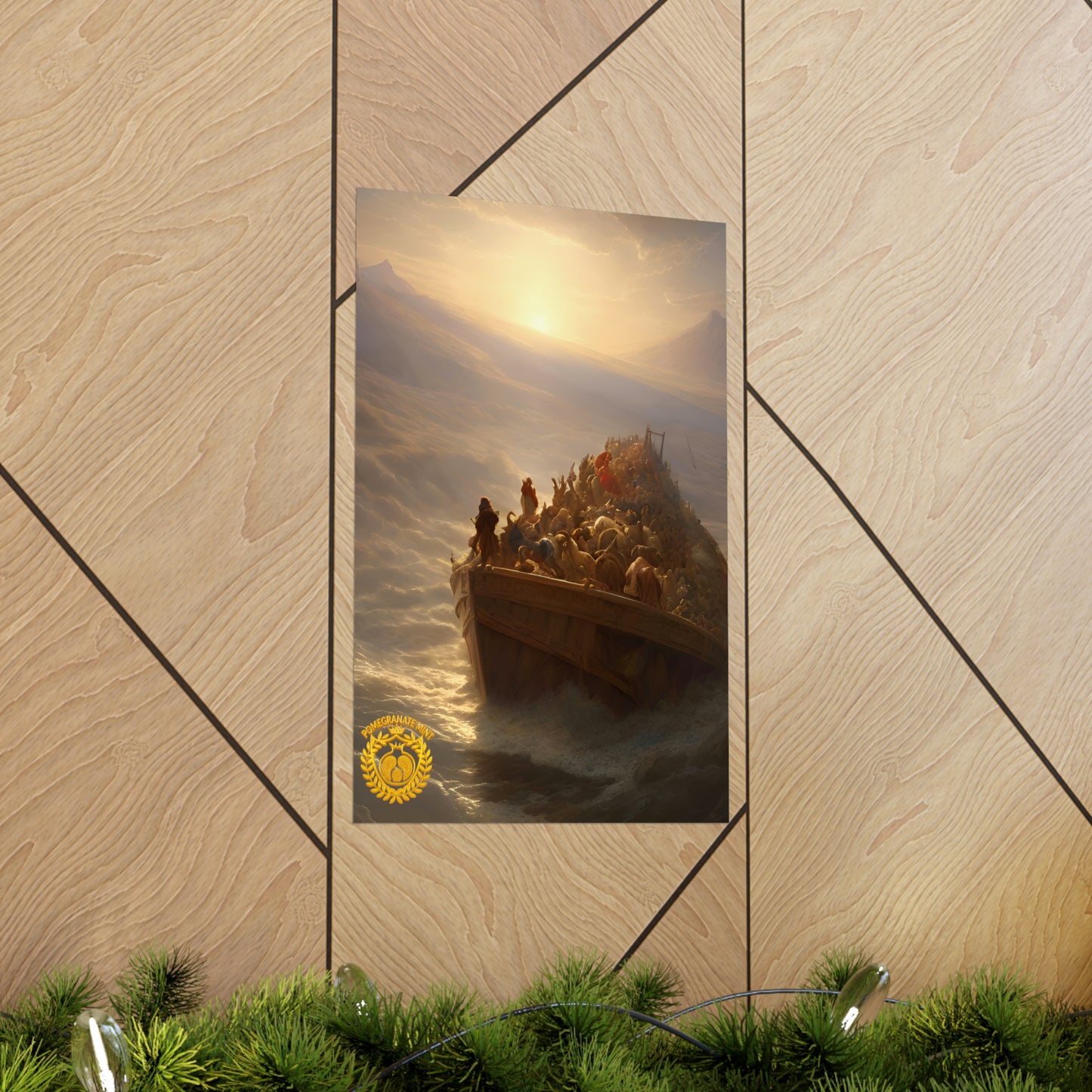 Noah's Ark Premium Matte Vertical Poster Pomegranate Mint
