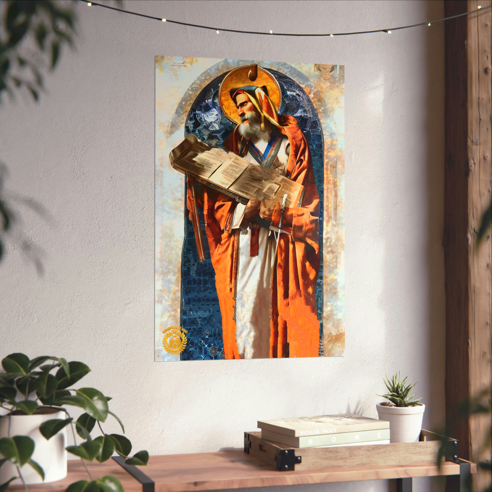 Mesrop Mashtots Premium Matte Vertical Poster Pomegranate Mint