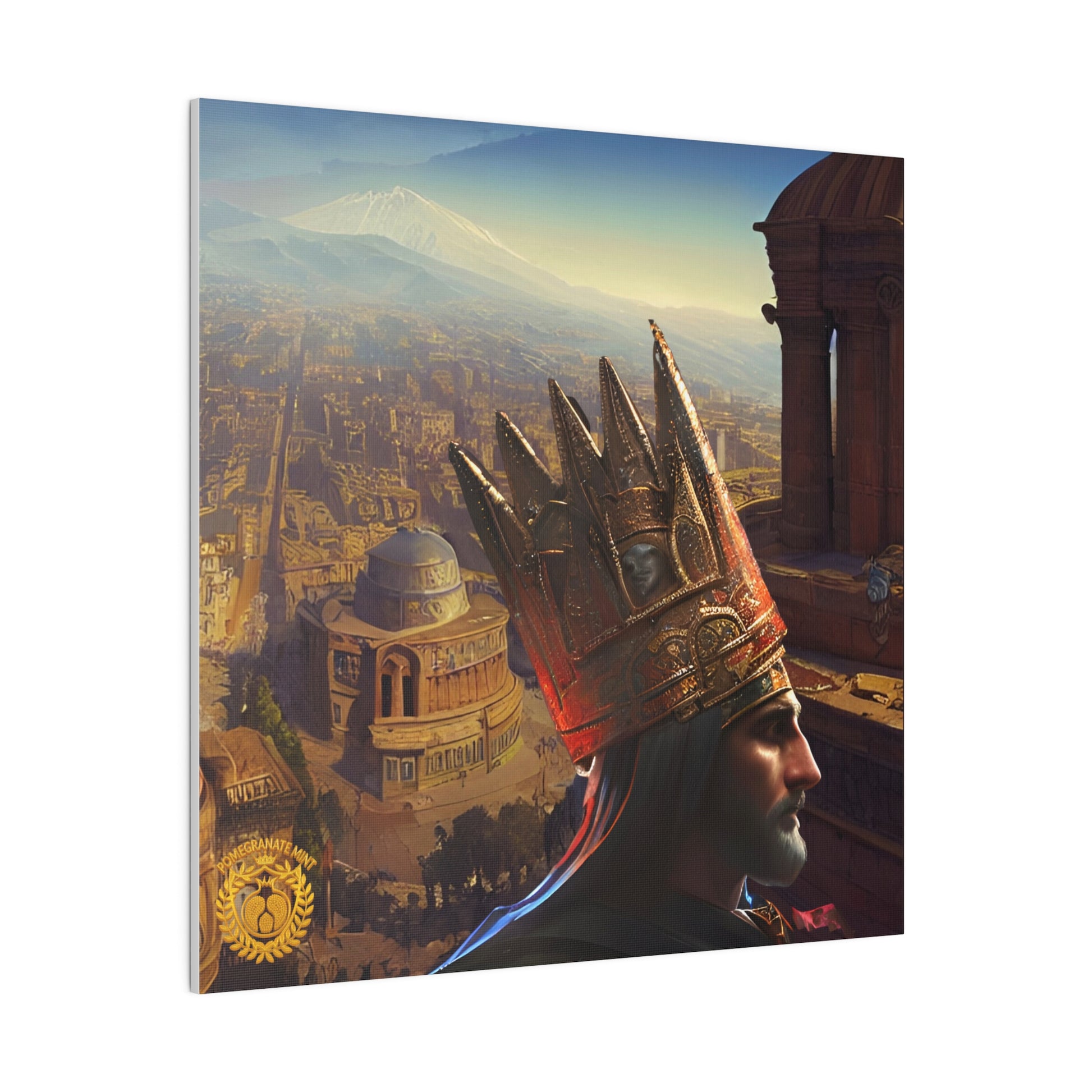 Tigranes the Great Matte Canvas, Stretched, 0.75" Pomegranate Mint
