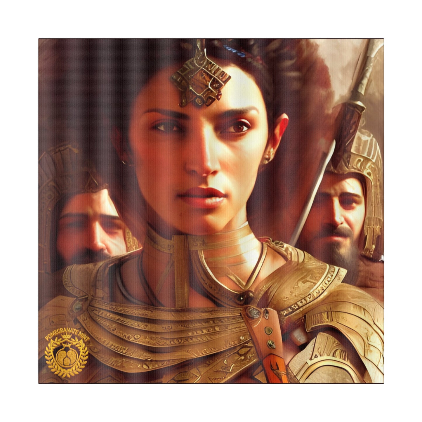 Warrior Queen Pharandzem of Armenia Matte Canvas, Stretched, 0.75" Pomegranate Mint