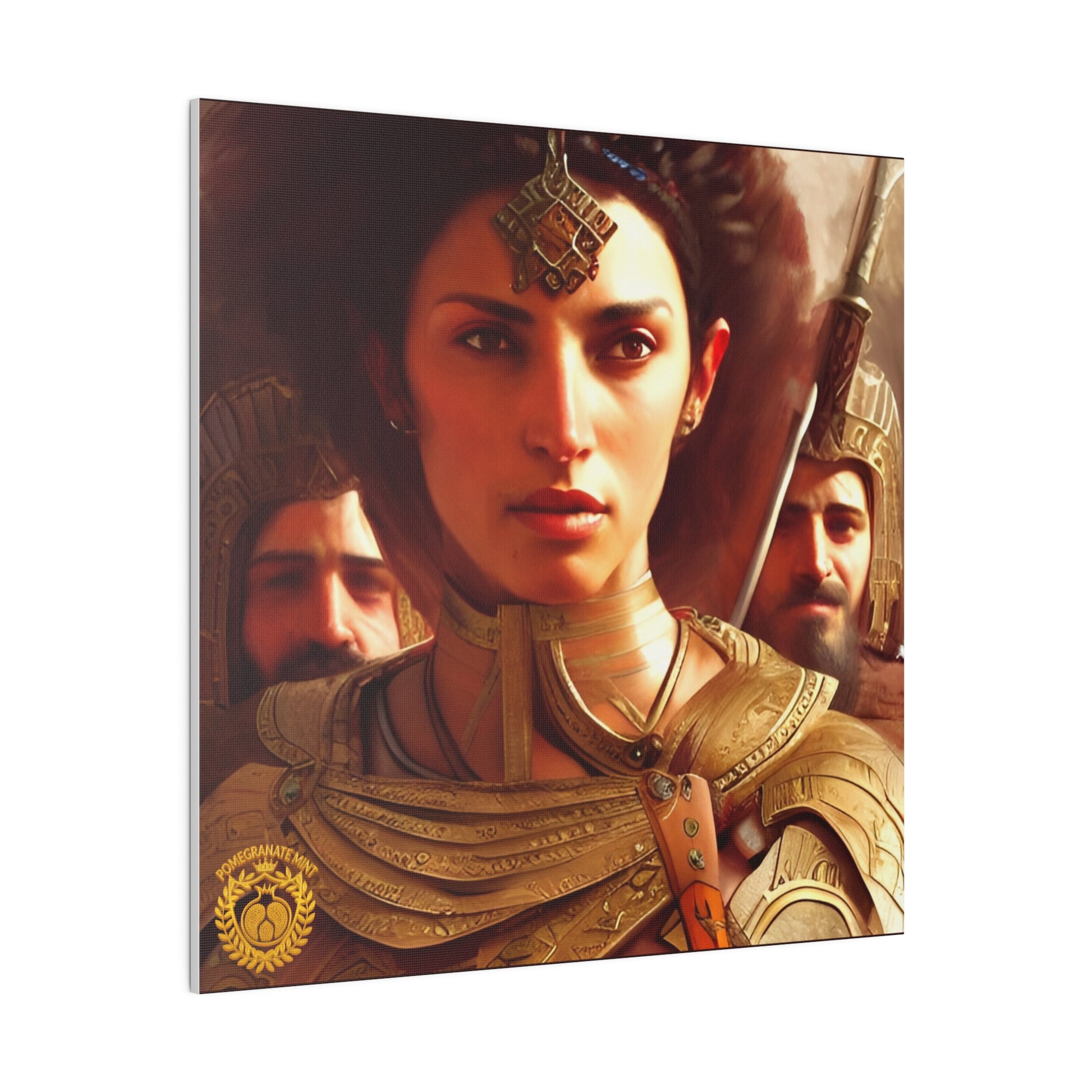 Warrior Queen Pharandzem of Armenia Matte Canvas, Stretched, 0.75" Pomegranate Mint