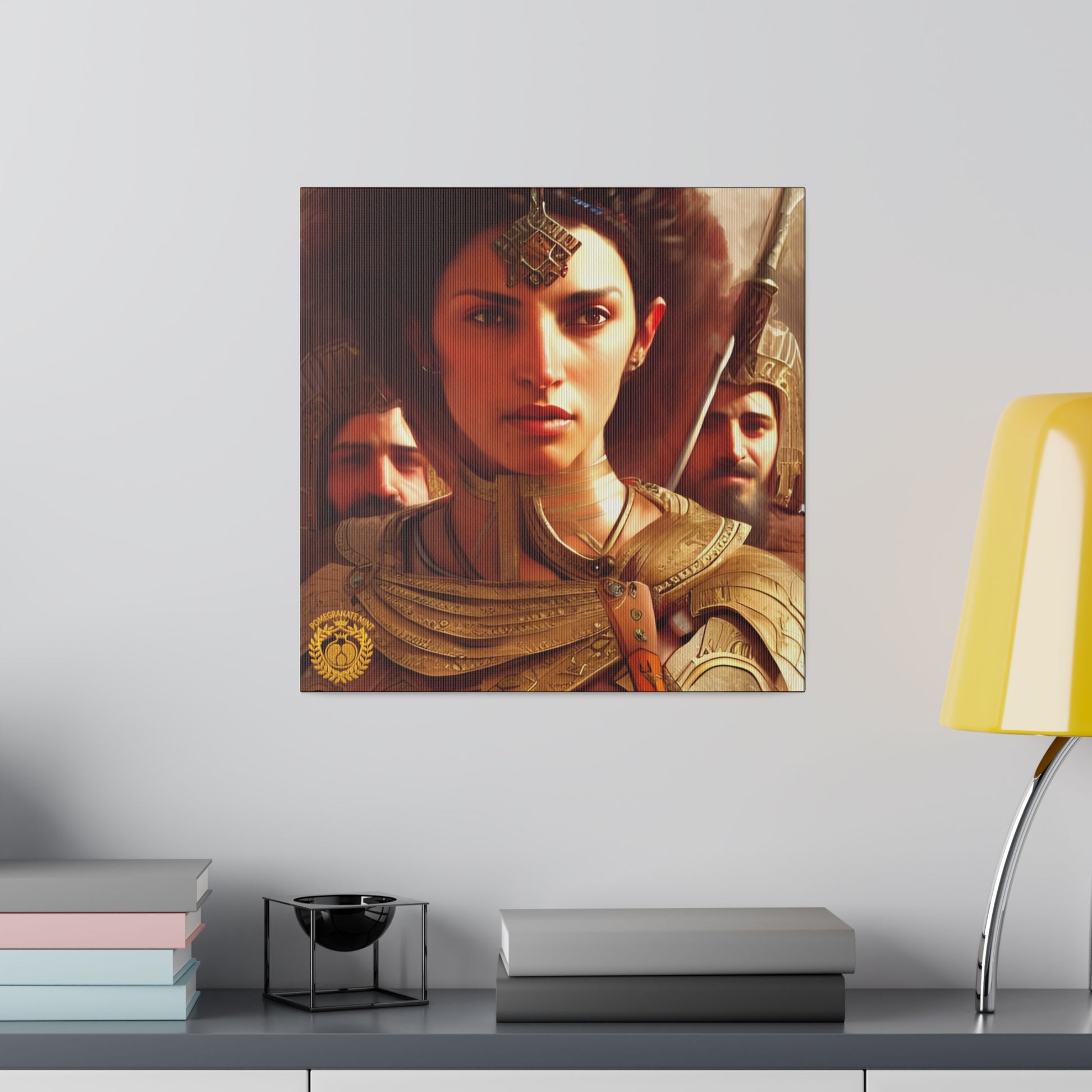Warrior Queen Pharandzem of Armenia Matte Canvas, Stretched, 0.75" Pomegranate Mint