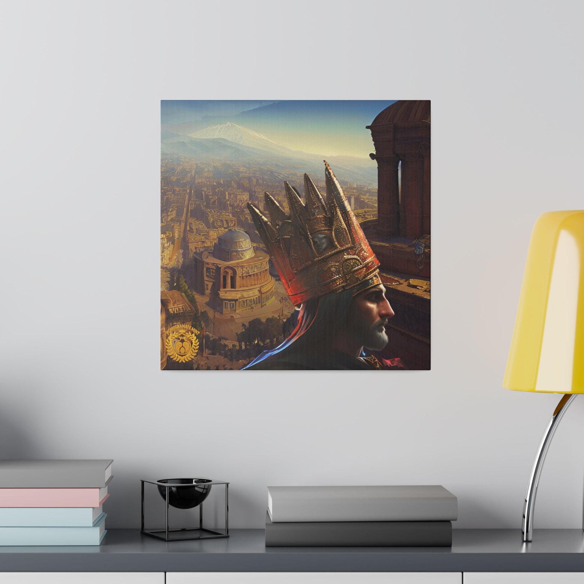 Tigranes the Great Matte Canvas, Stretched, 0.75" Pomegranate Mint