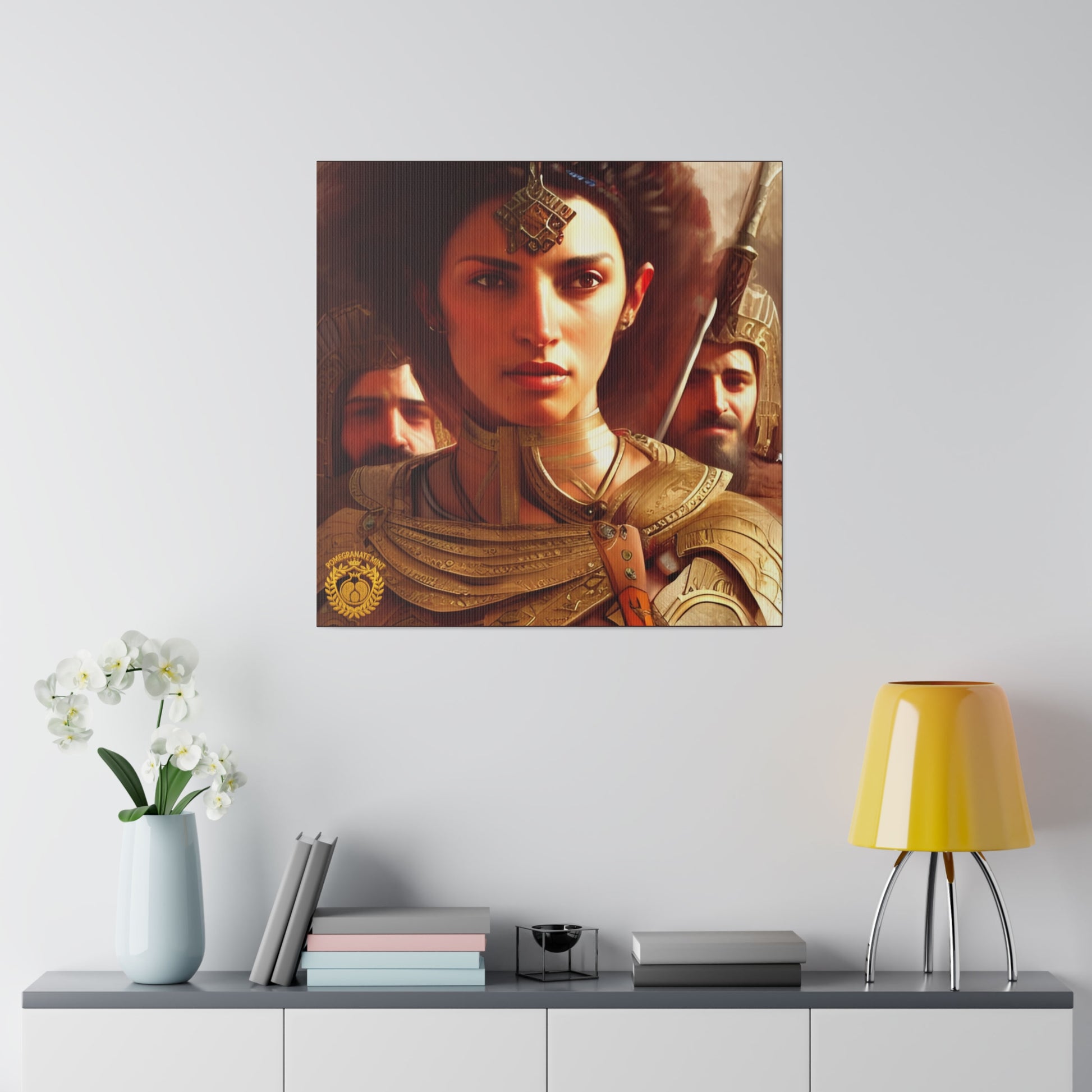 Warrior Queen Pharandzem of Armenia Matte Canvas, Stretched, 0.75" Pomegranate Mint