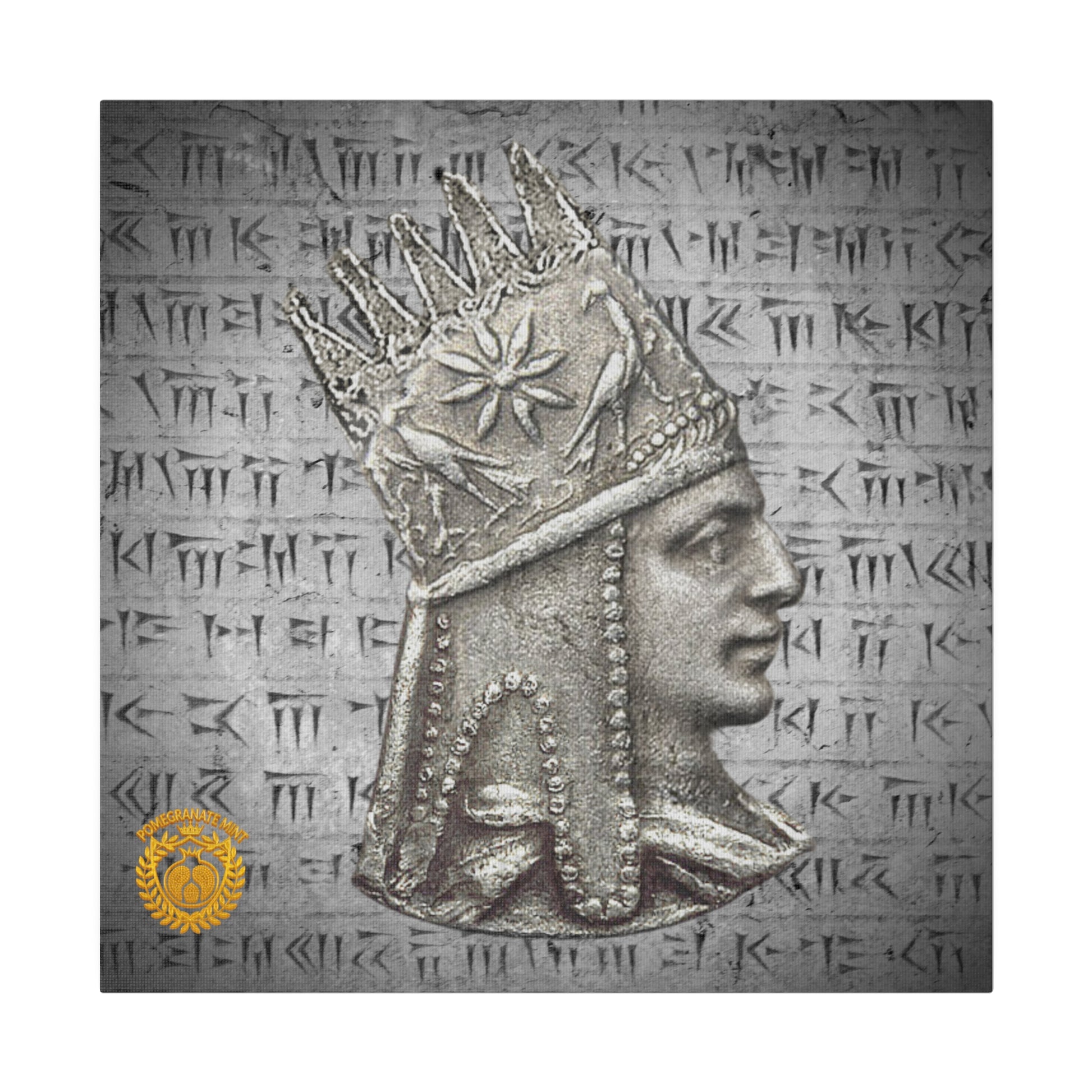 Tigranes the Great Matte Canvas, Stretched, 0.75" Pomegranate Mint