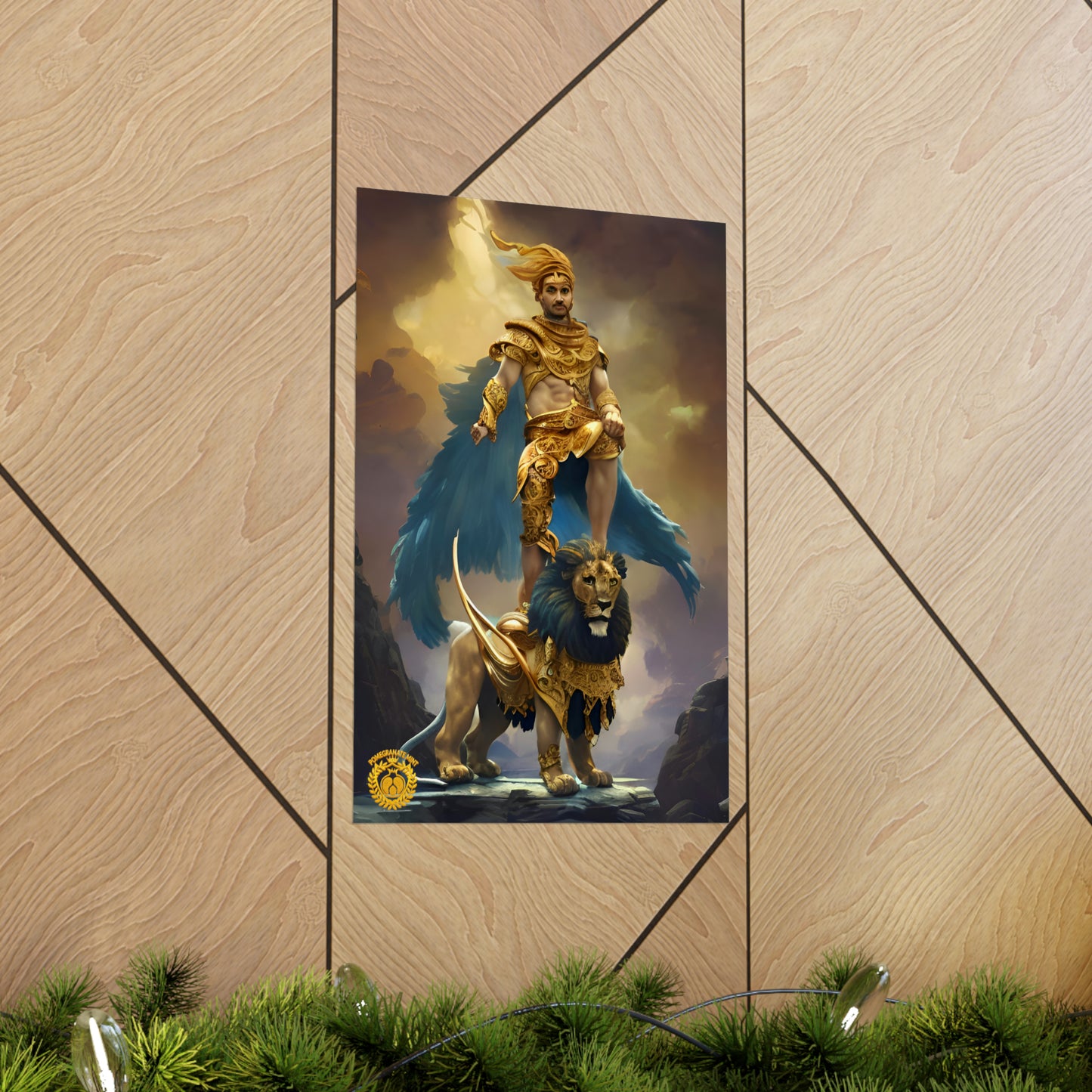 Gods of Urartu, Khaldi Premium Matte Vertical Poster Pomegranate Mint