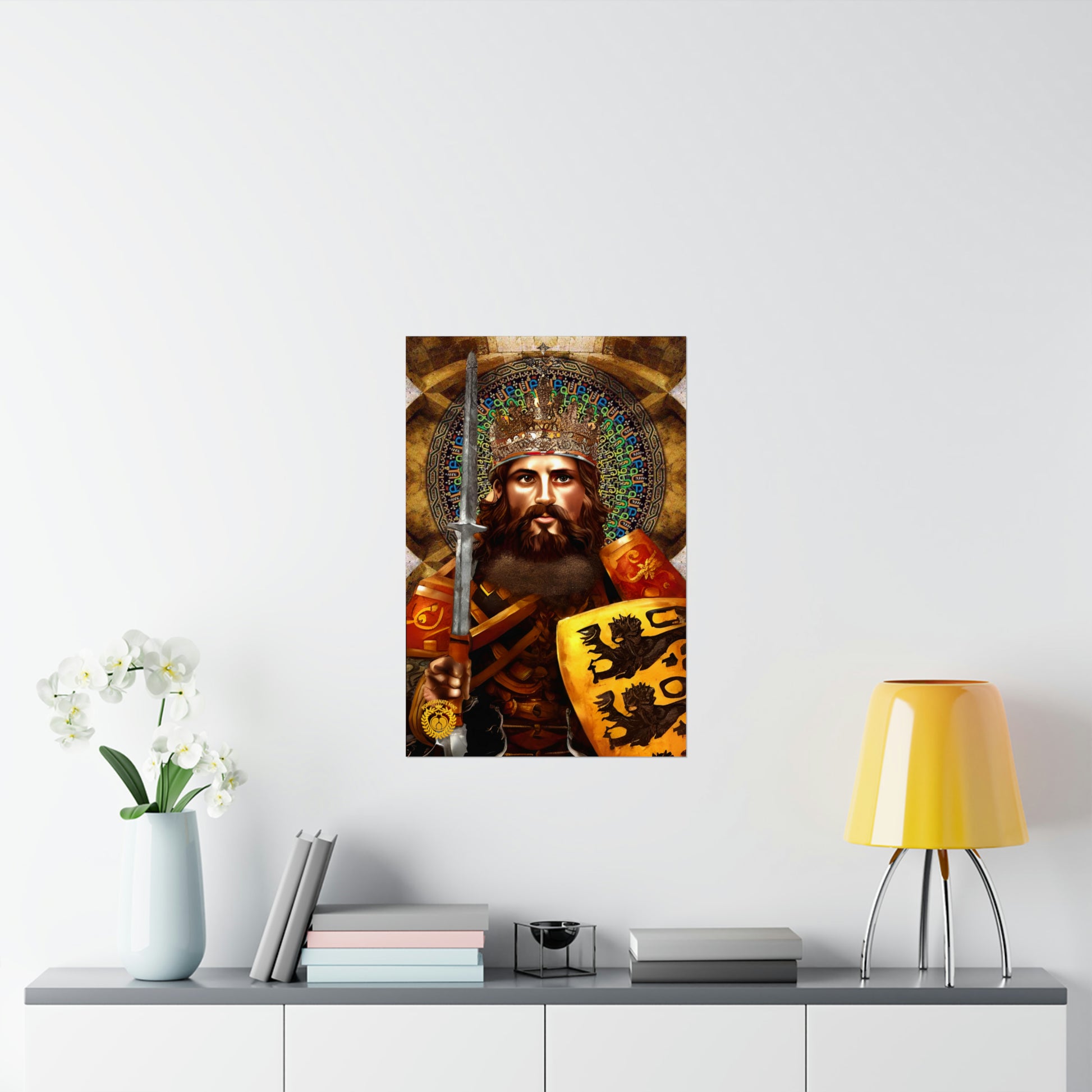 Leo the Lion King of Cilicia Premium Matte Vertical Poster Pomegranate Mint