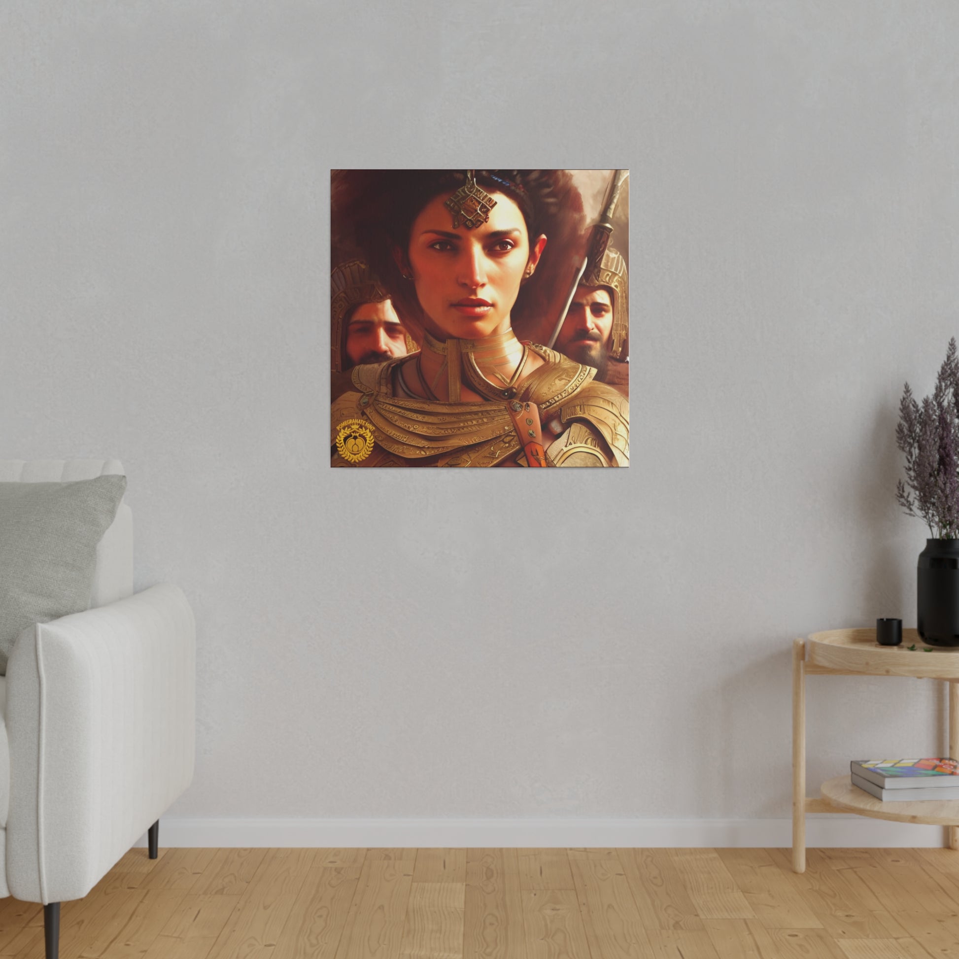 Warrior Queen Pharandzem of Armenia Matte Canvas, Stretched, 0.75" Pomegranate Mint