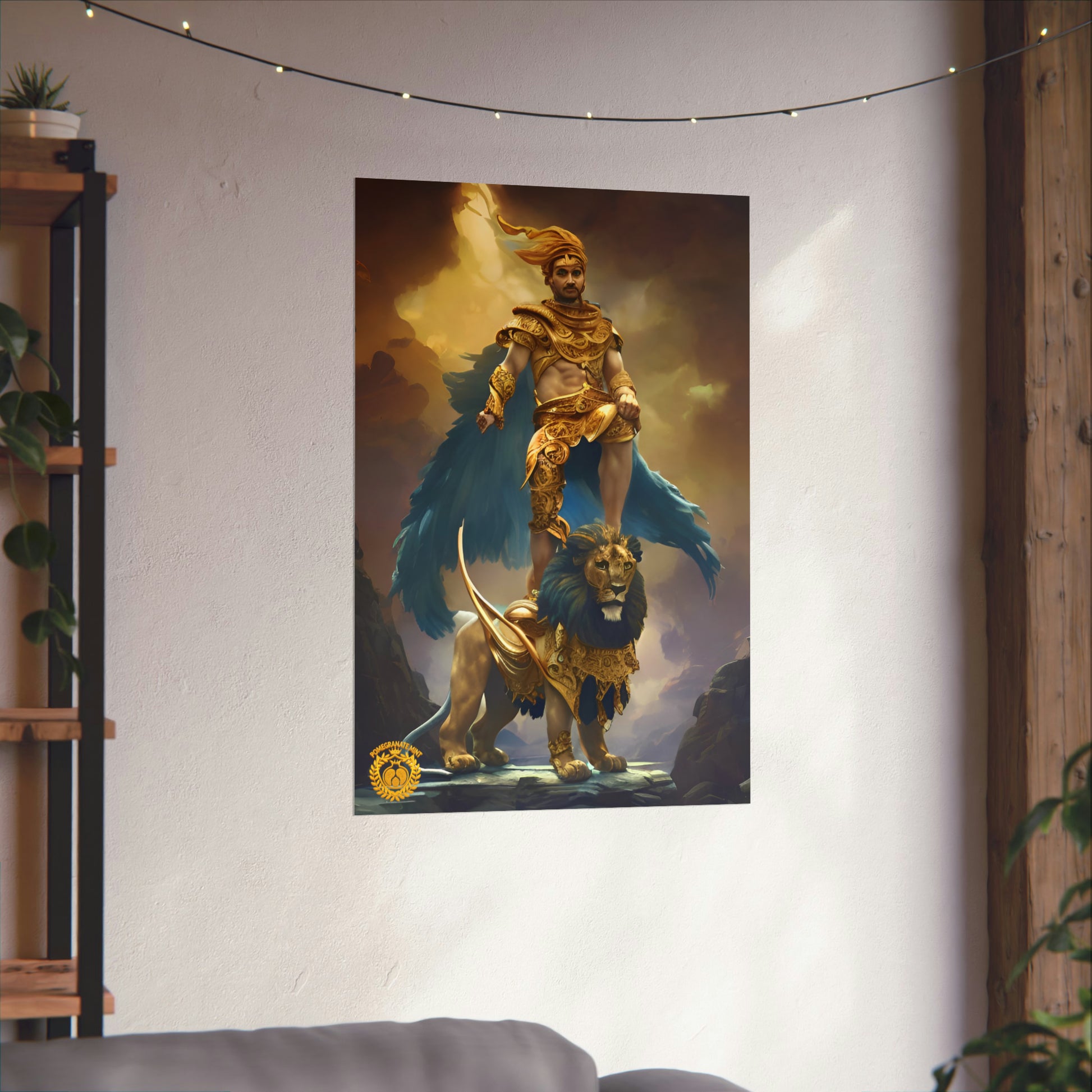 Gods of Urartu, Khaldi Premium Matte Vertical Poster Pomegranate Mint