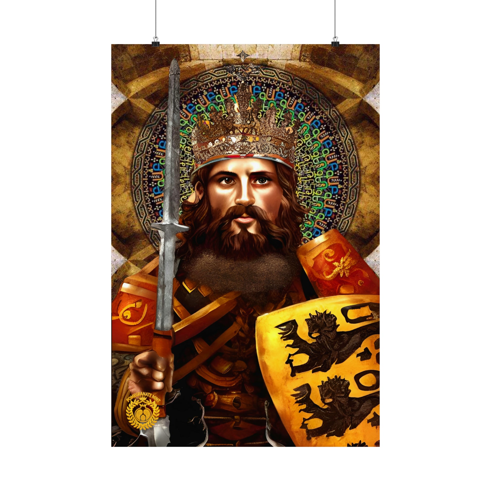 Leo the Lion King of Cilicia Premium Matte Vertical Poster Pomegranate Mint