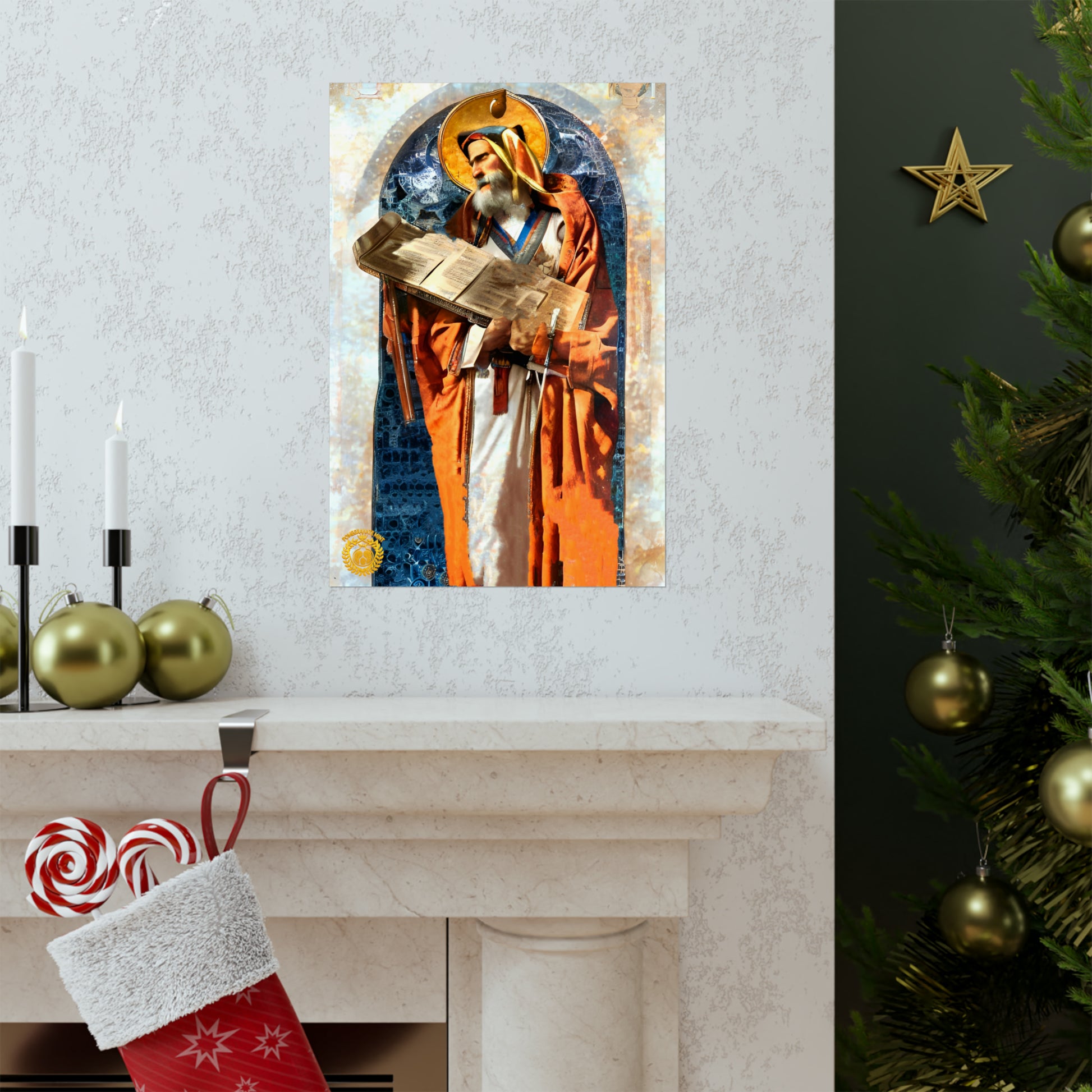 Mesrop Mashtots Premium Matte Vertical Poster Pomegranate Mint