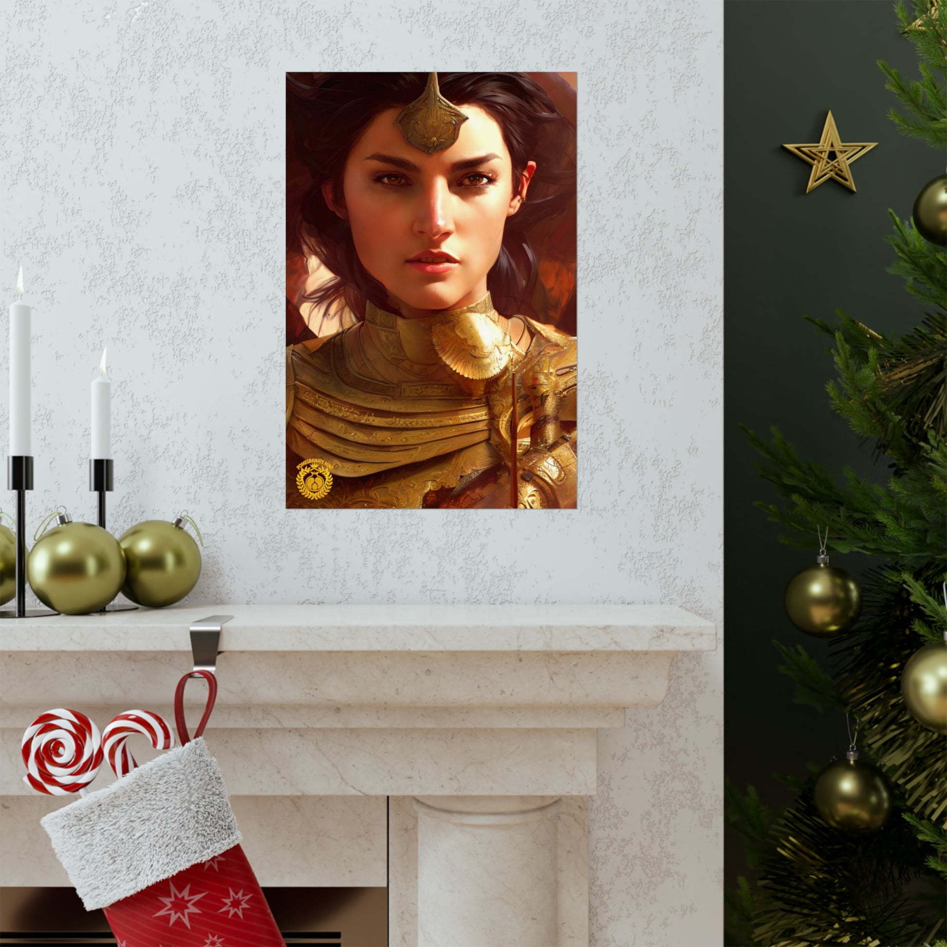 Warrior Queen Pharandzem of Armenia Premium Matte Vertical Poster Pomegranate Mint