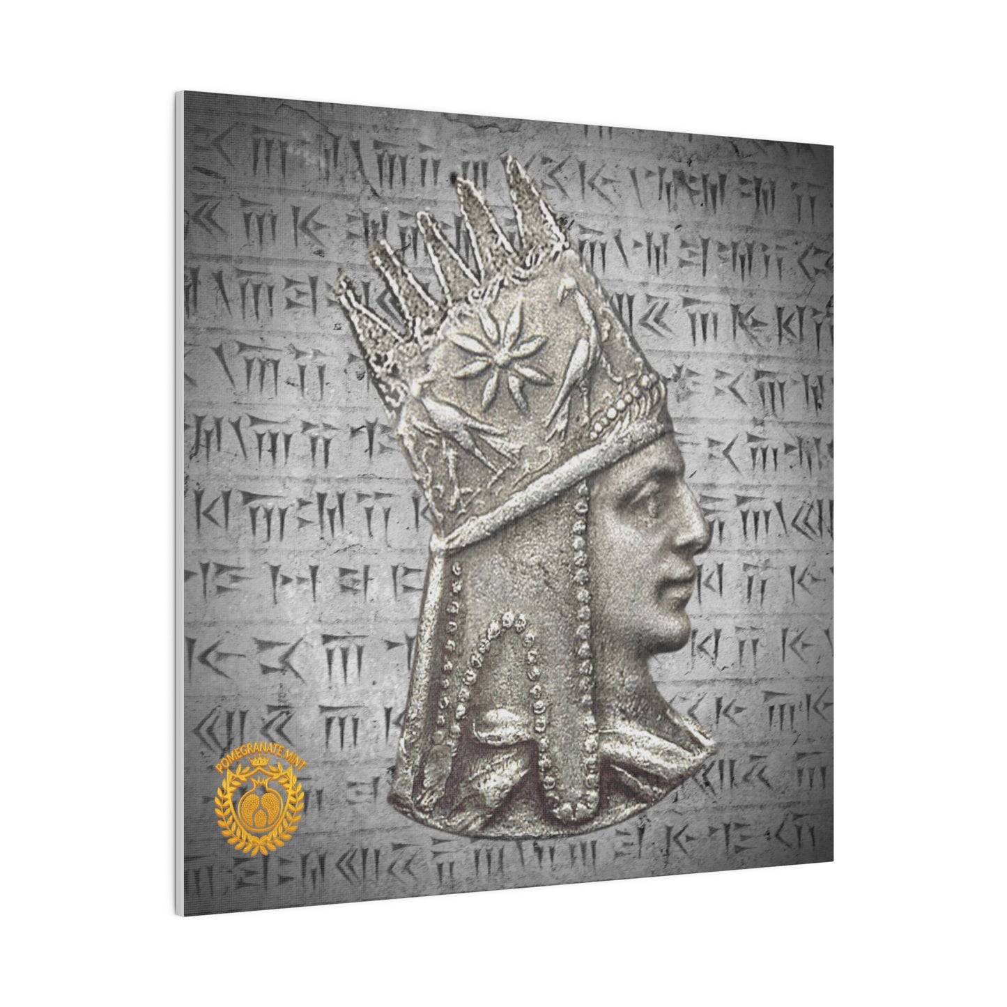 Tigranes the Great Matte Canvas, Stretched, 0.75" Pomegranate Mint