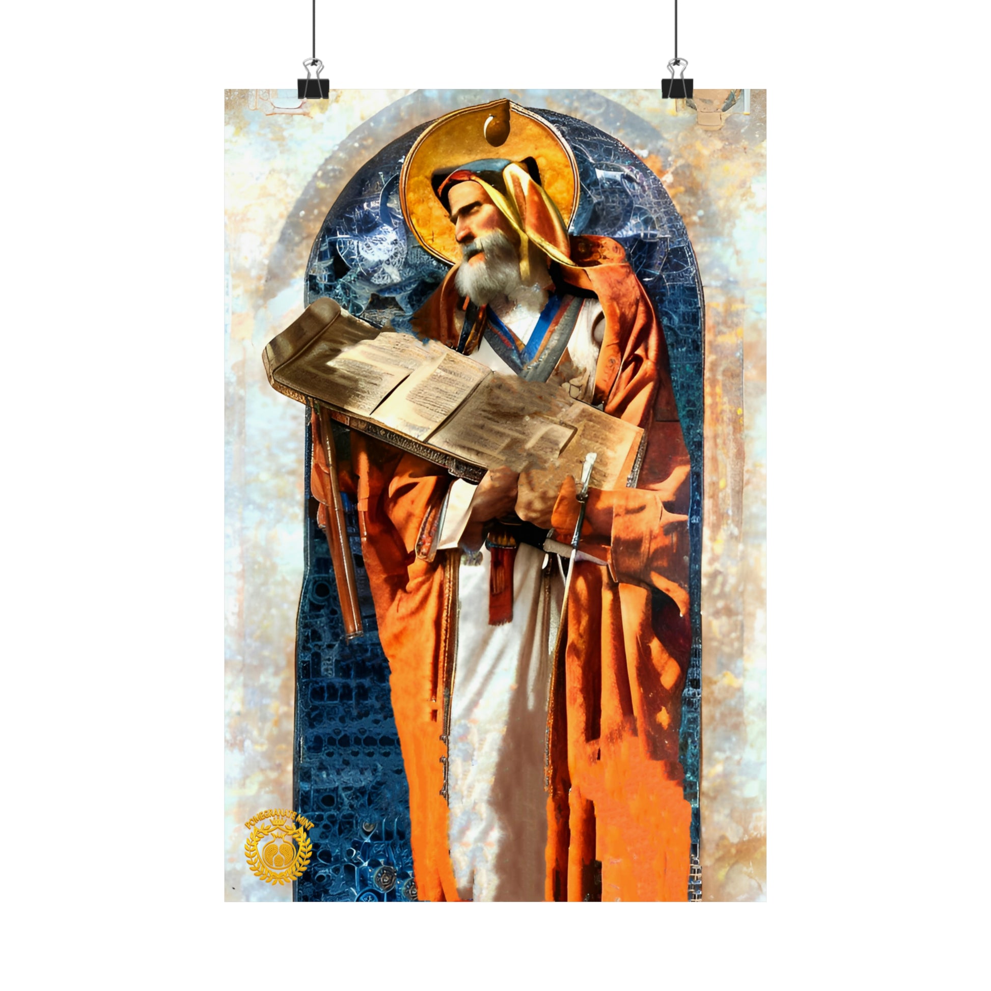 Mesrop Mashtots Premium Matte Vertical Poster Pomegranate Mint