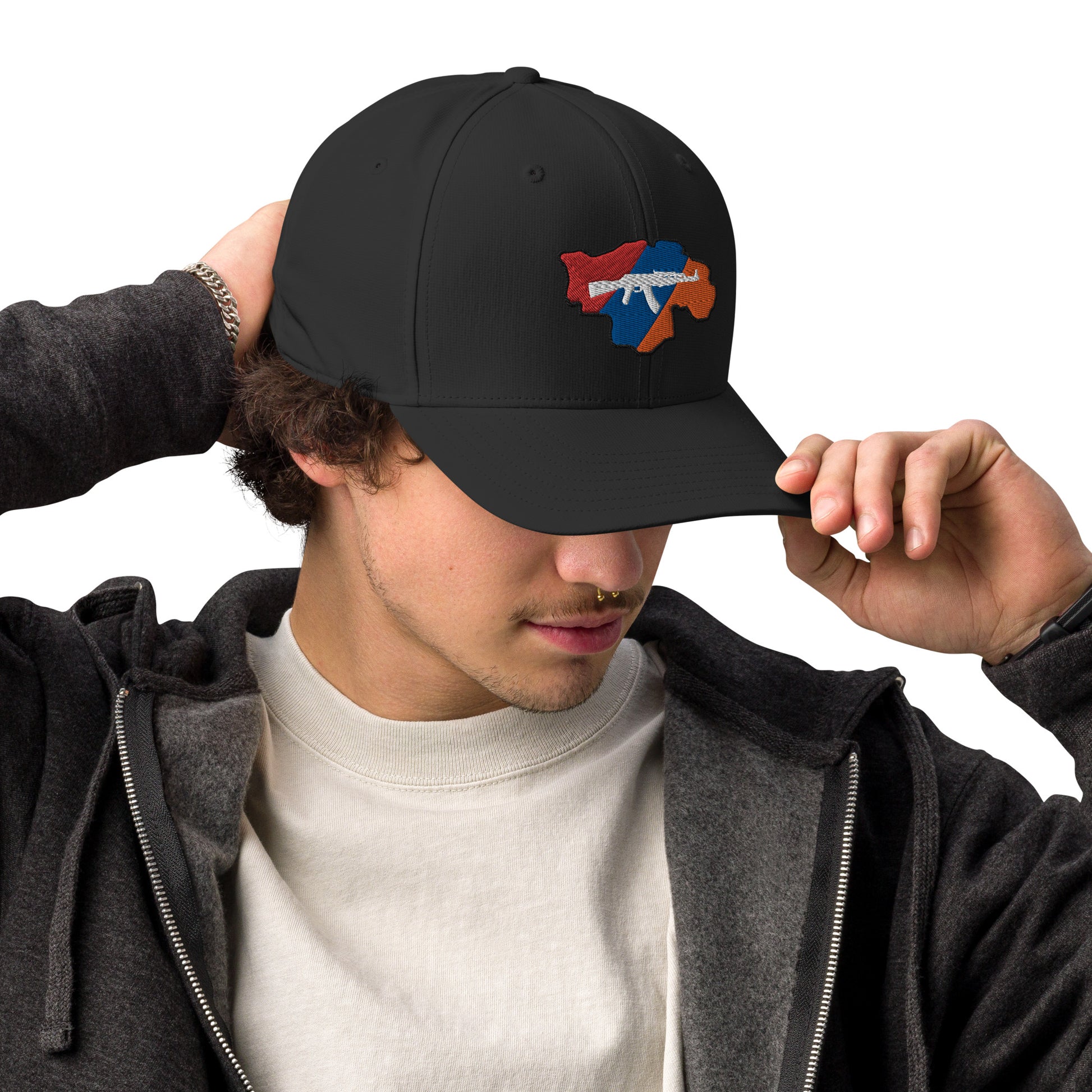 Unisex Adidas "Greater Armenia & Tricolor Flag" Embroidered Hat Pomegranate Mint