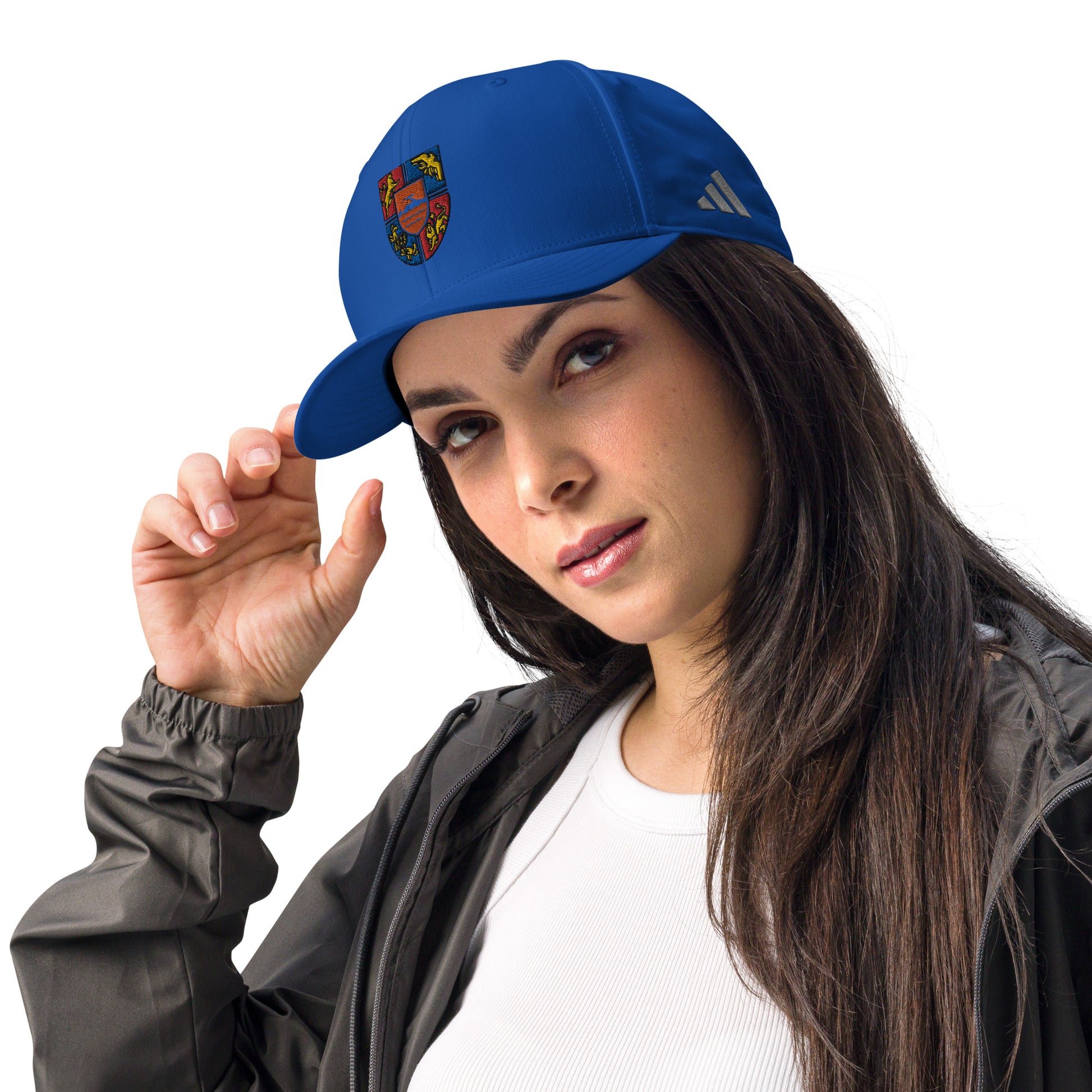 Unisex Adidas "Shield of Armenia & Tricolor Flag" Embroidered Hat Pomegranate Mint