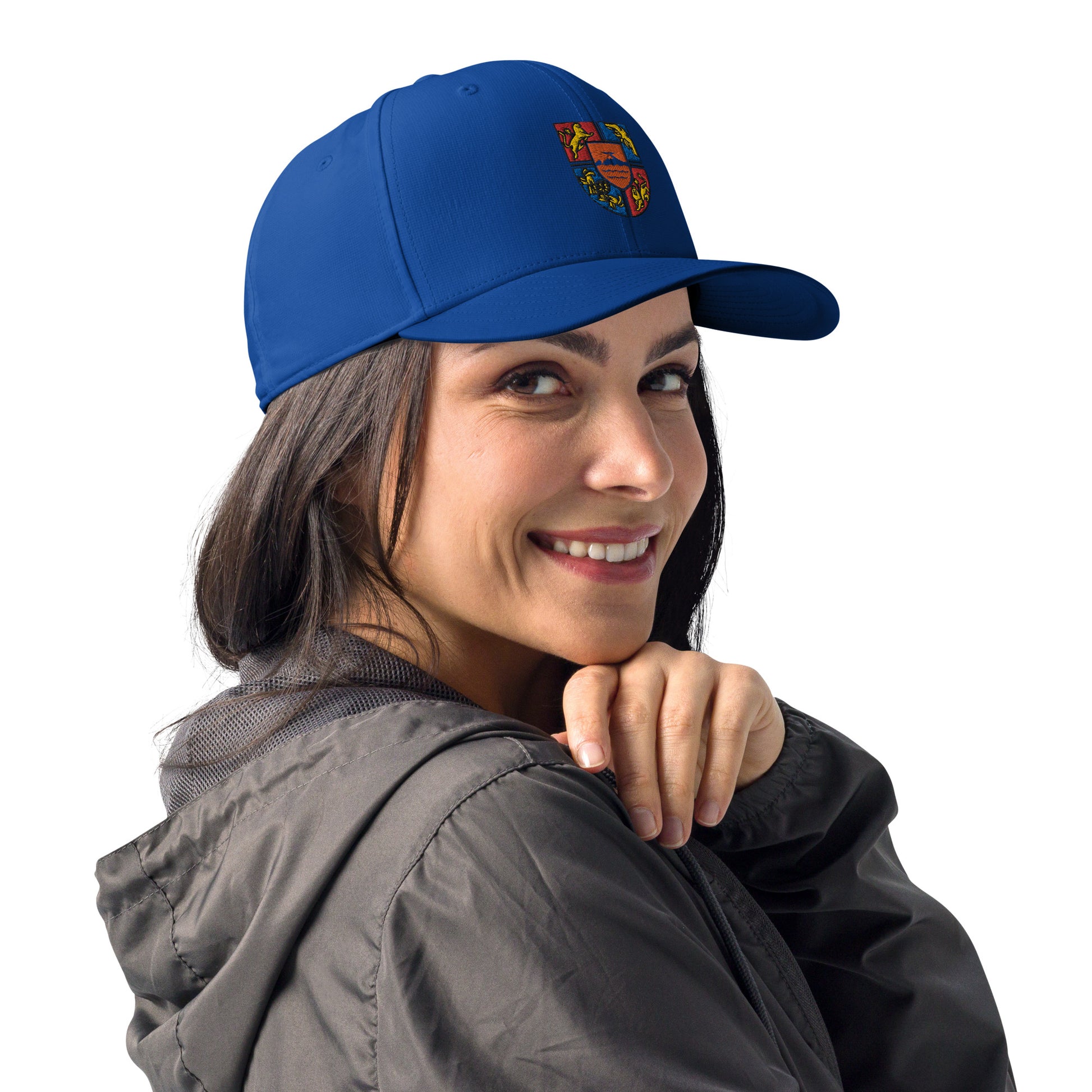 Unisex Adidas "Shield of Armenia & Tricolor Flag" Embroidered Hat Pomegranate Mint