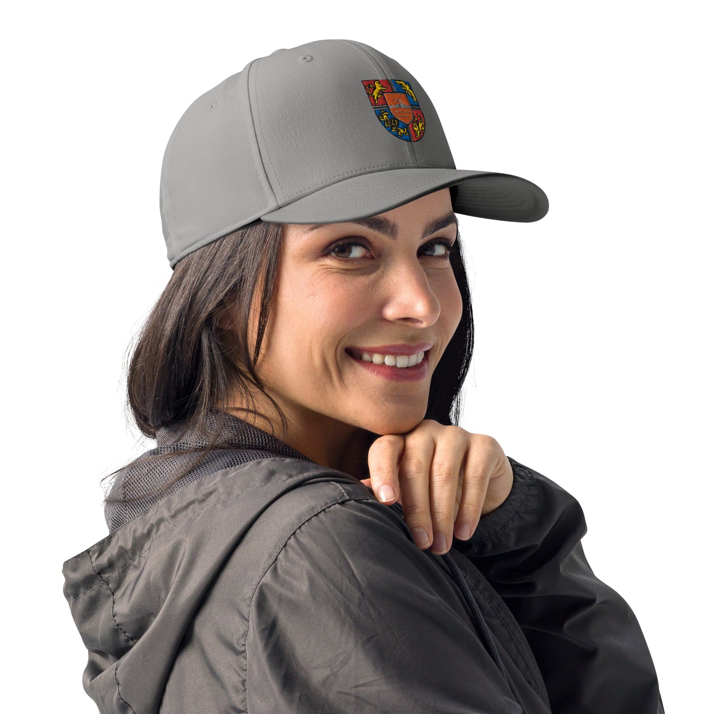 Unisex Adidas "Shield of Armenia & Tricolor Flag" Embroidered Hat Pomegranate Mint