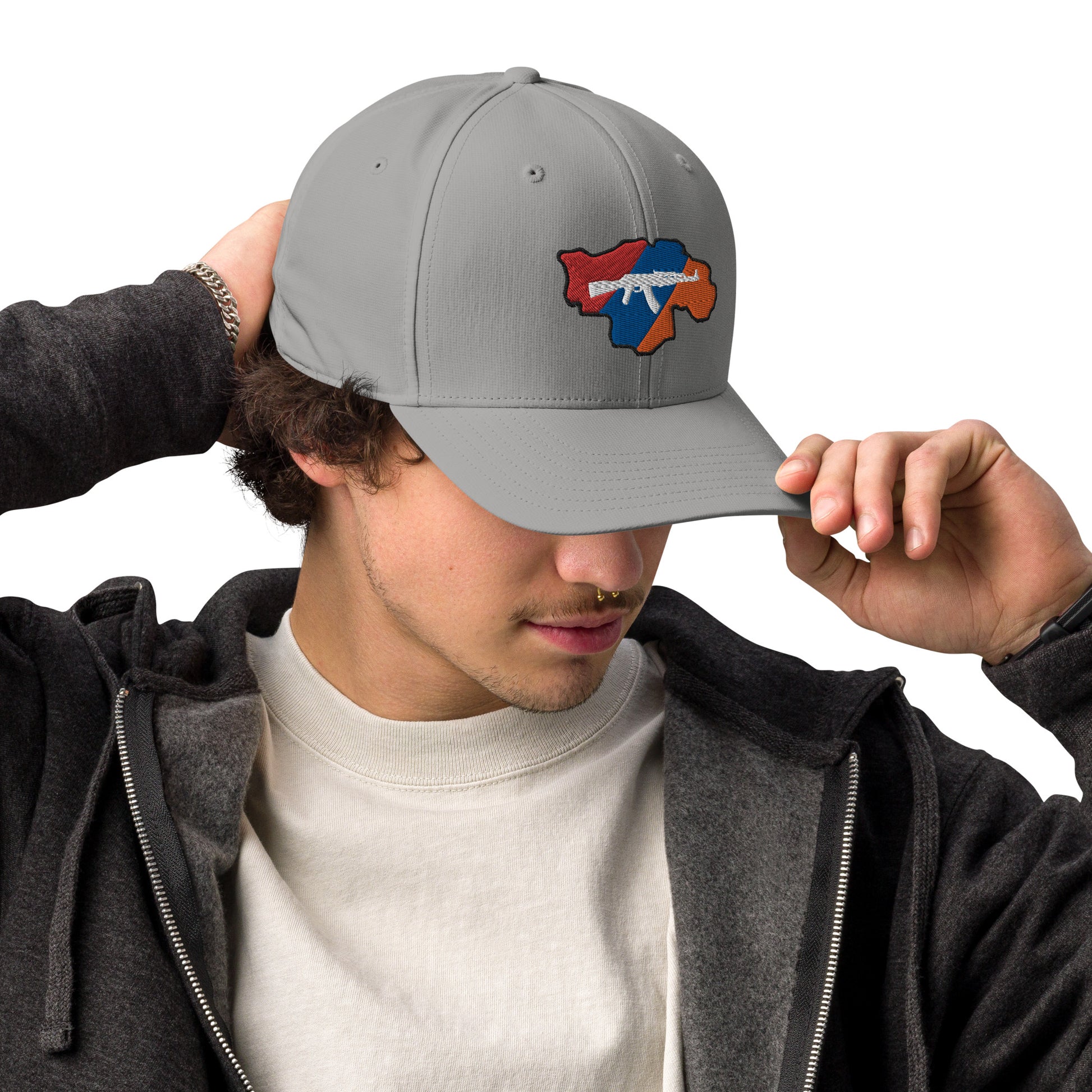 Unisex Adidas "Greater Armenia & Tricolor Flag" Embroidered Hat Pomegranate Mint