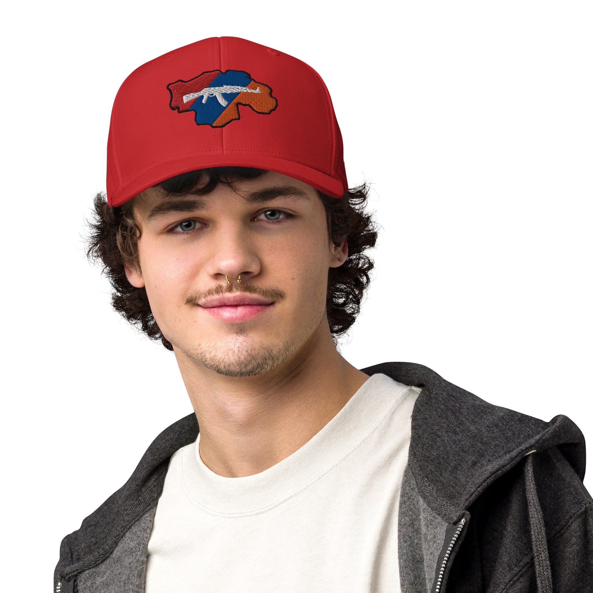 Unisex Adidas "Greater Armenia & Tricolor Flag" Embroidered Hat Pomegranate Mint