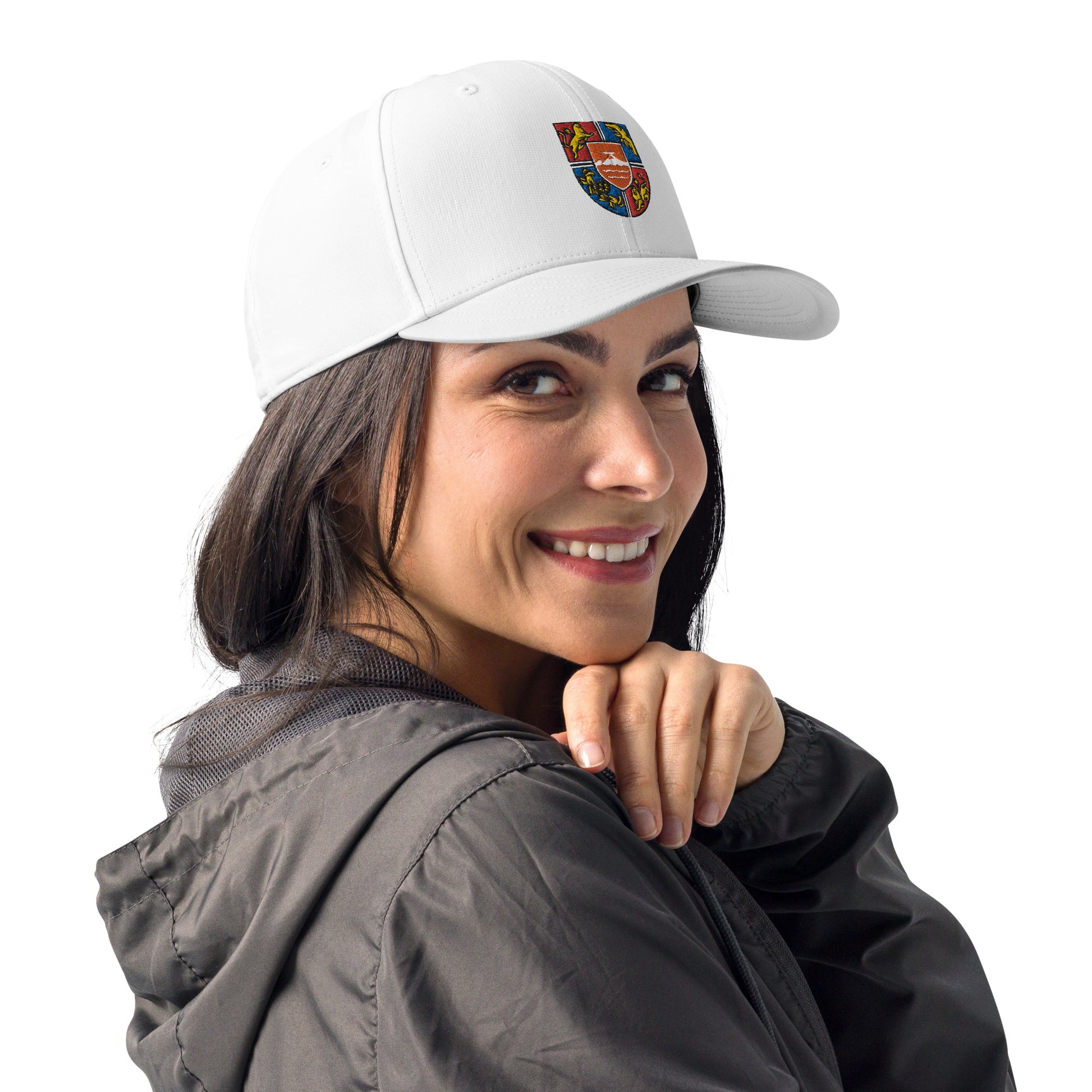 Unisex Adidas "Shield of Armenia & Tricolor Flag" Embroidered Hat Pomegranate Mint